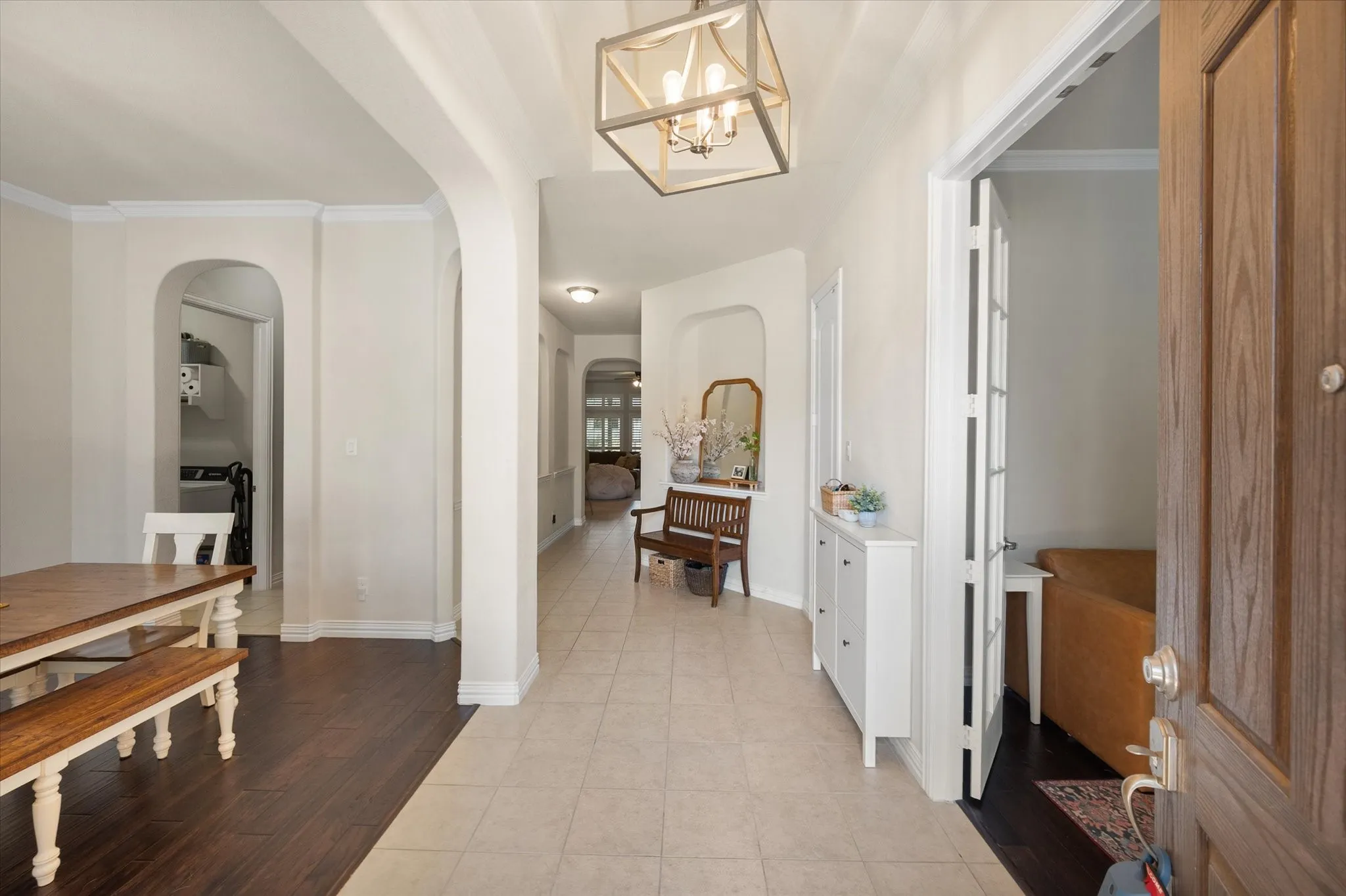 View of hallway as you enter from front.