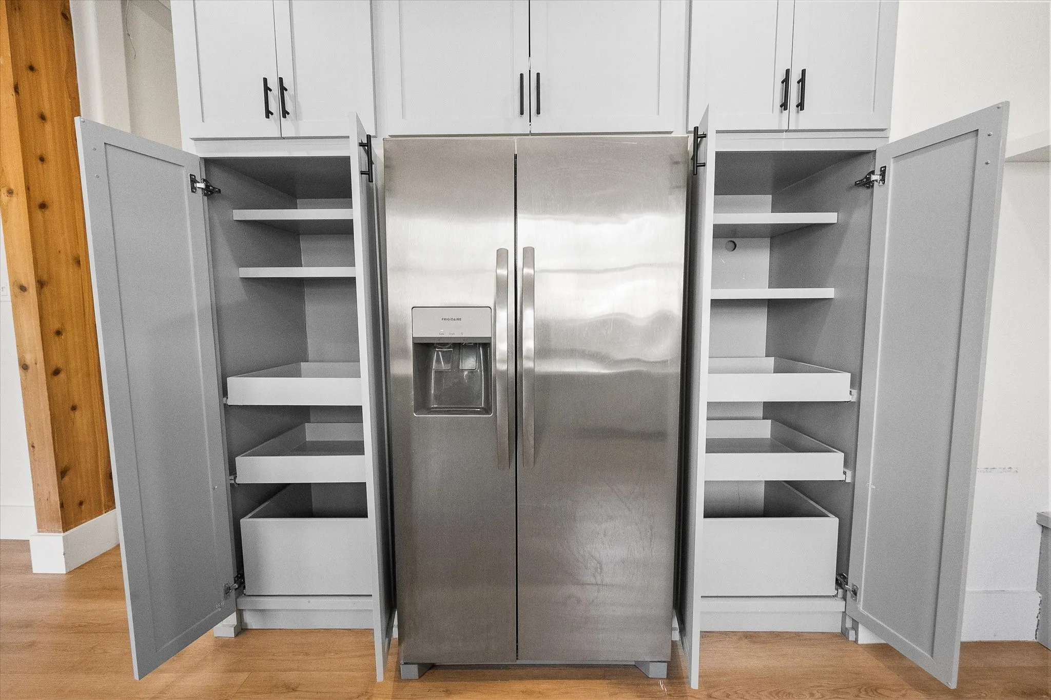 Interior shelves and drawers provide maximum storage and organization.