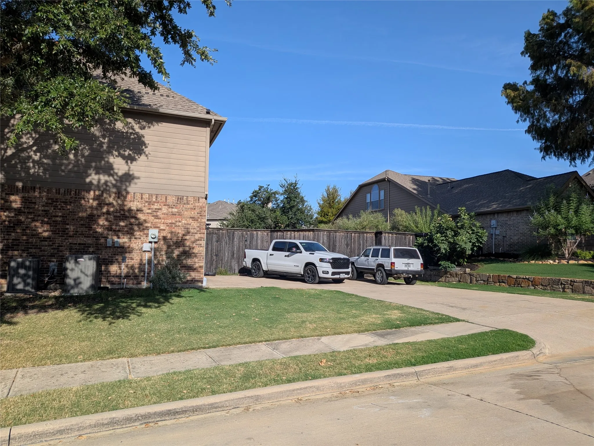 Side Yard and Driveway