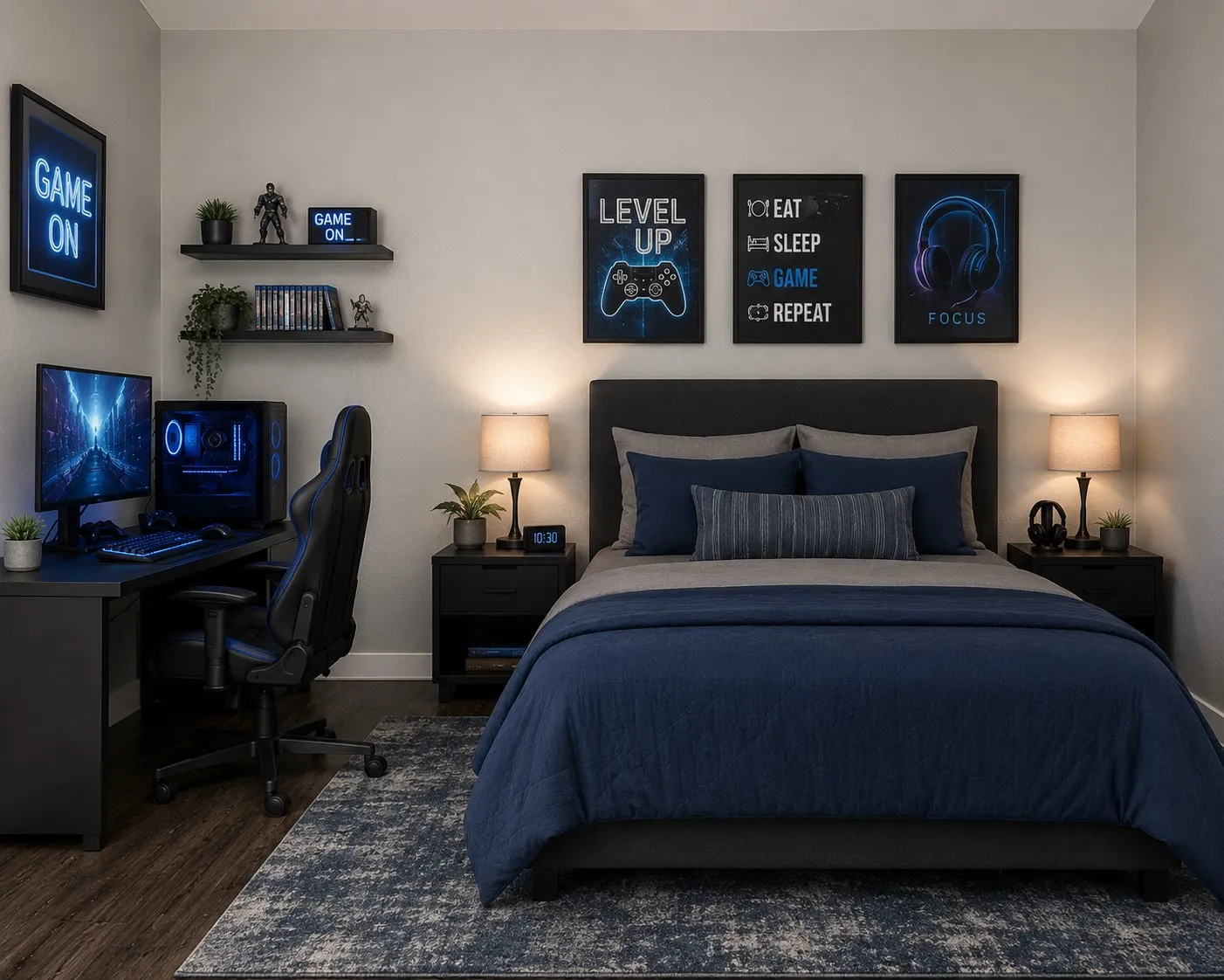 Upstairs Bdrm No 1 (AI Staged)
