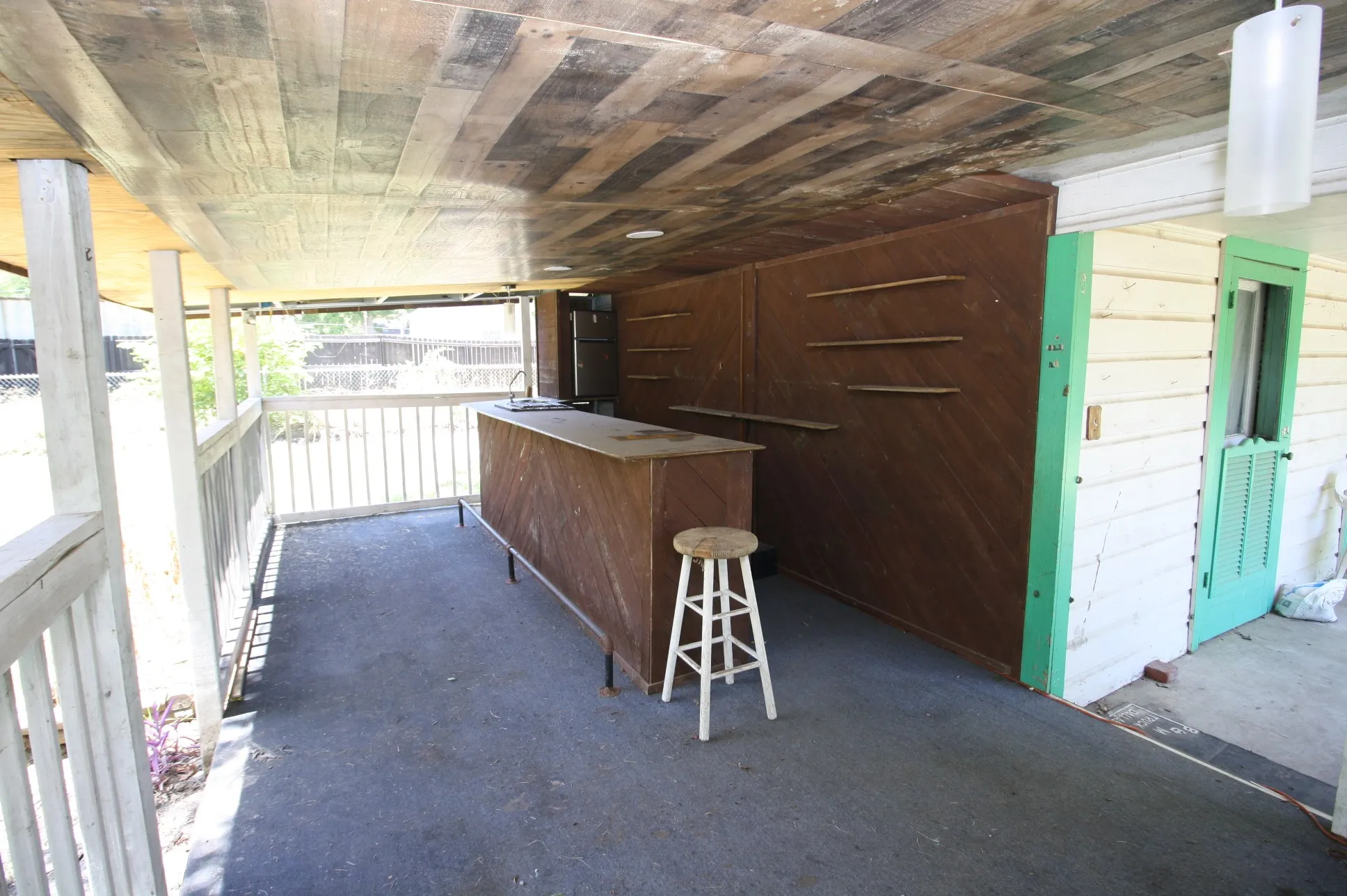 Bar off side of workshop