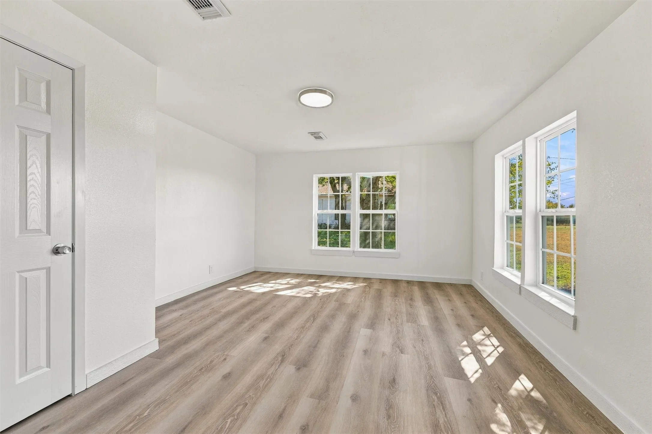 Refreshed interiors with new sheetrock, flooring, and lighting.