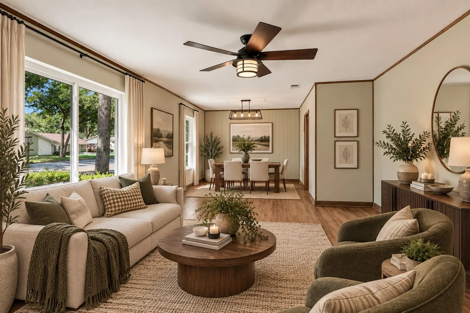 Virtually Staged Formal Living Area
