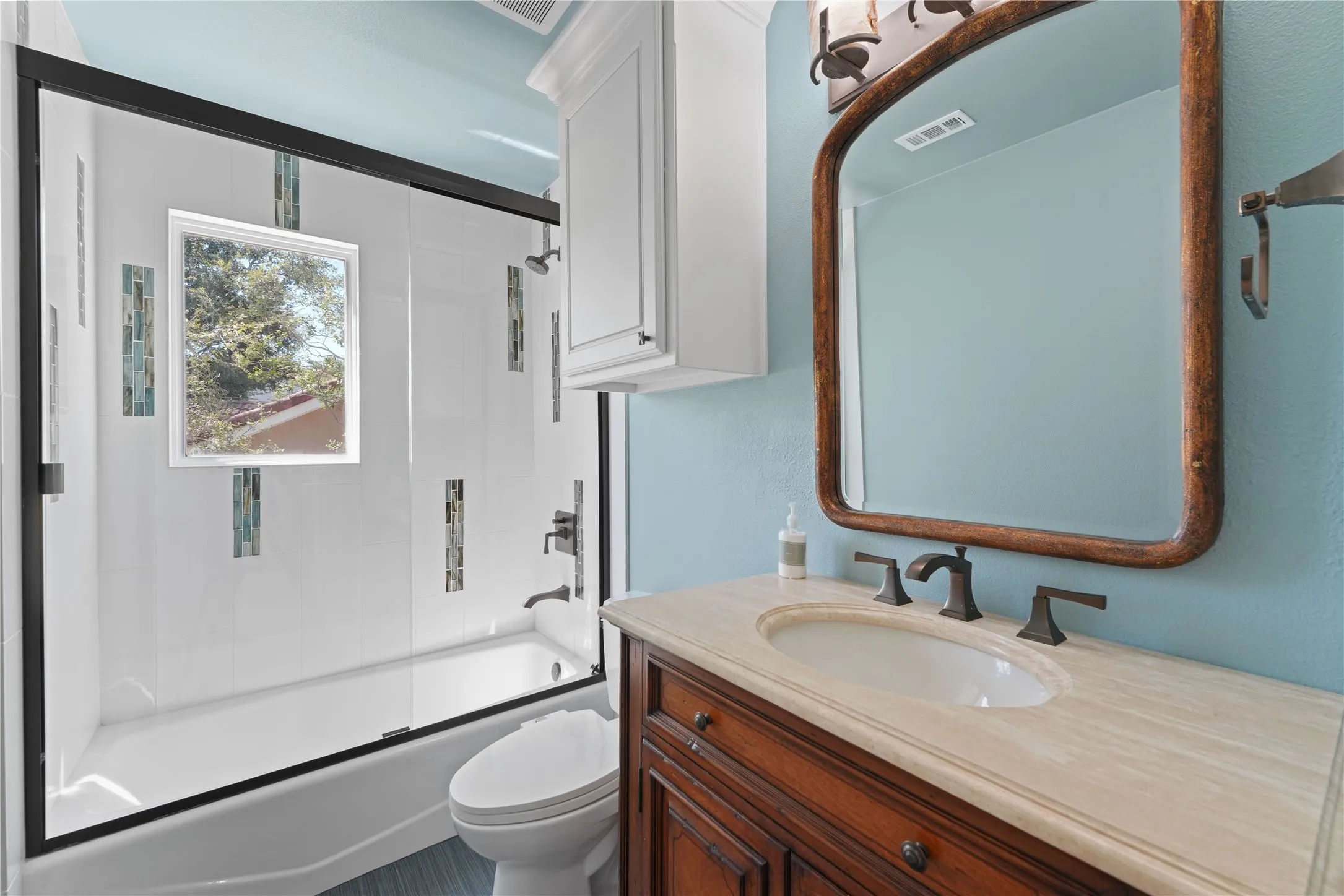 Bathroom upstairs- nicely updated