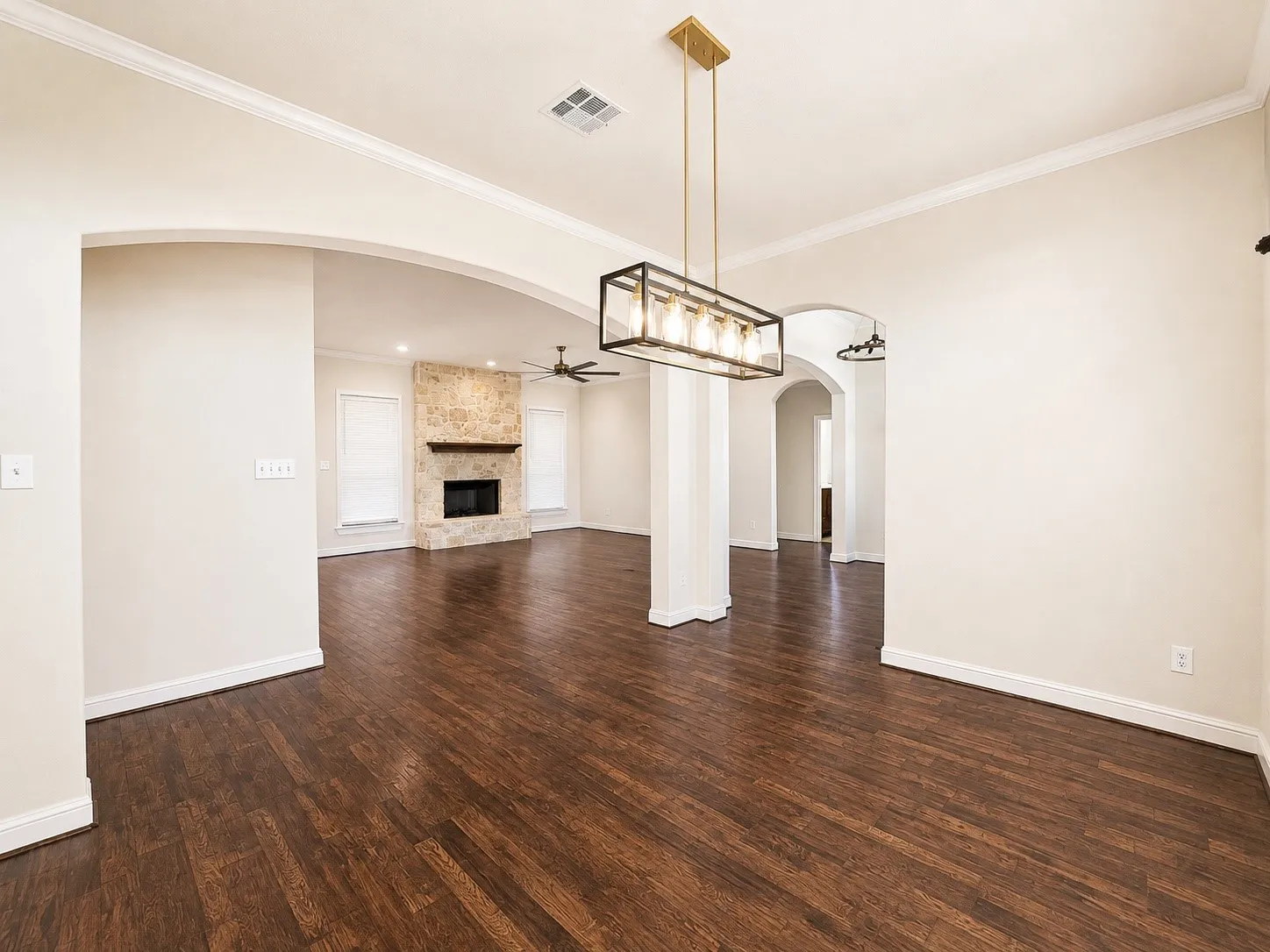 View from dining area to living room