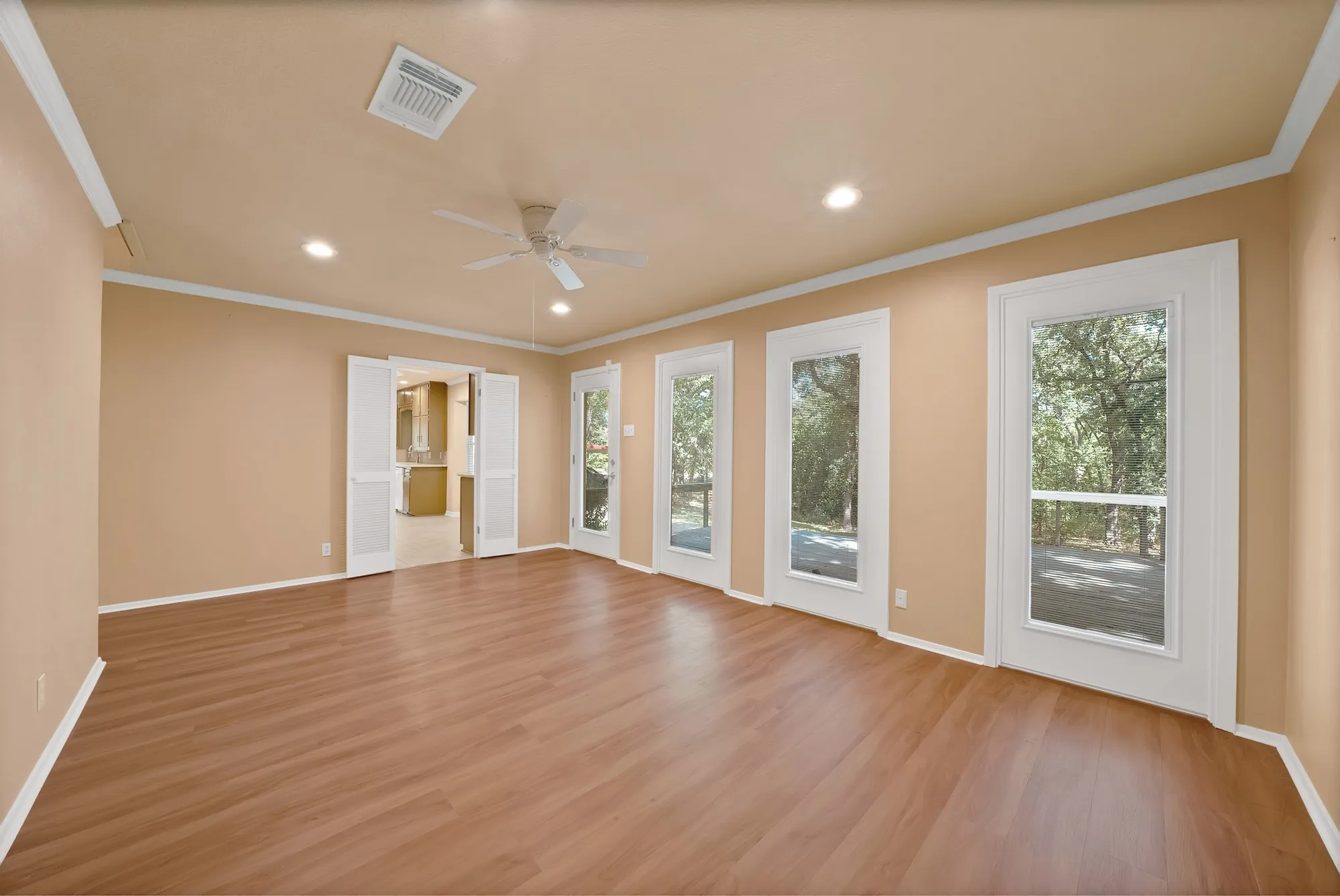 room with windows, natural light