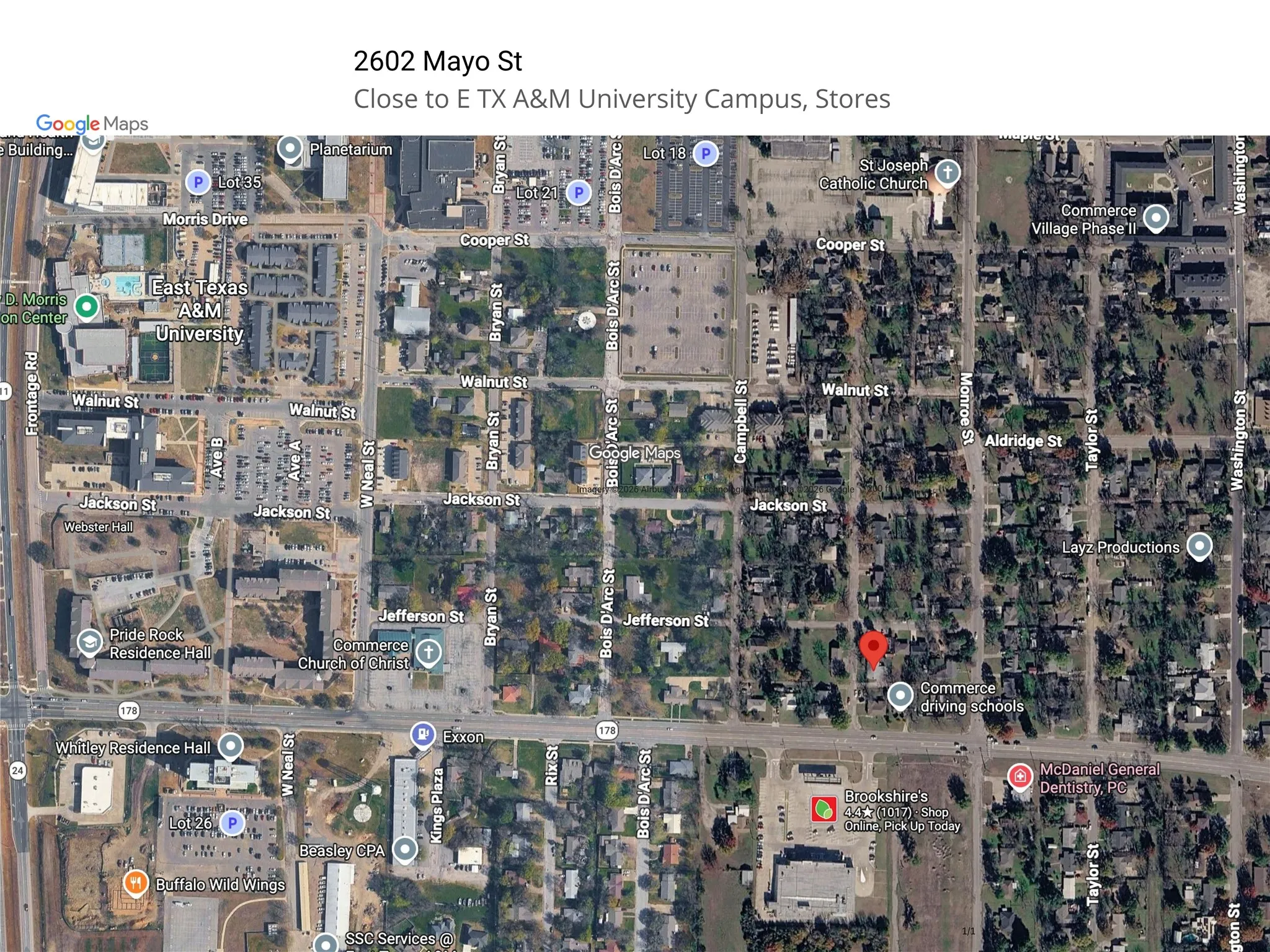 Property Map. Indicating the geographic location of the property and proximate features