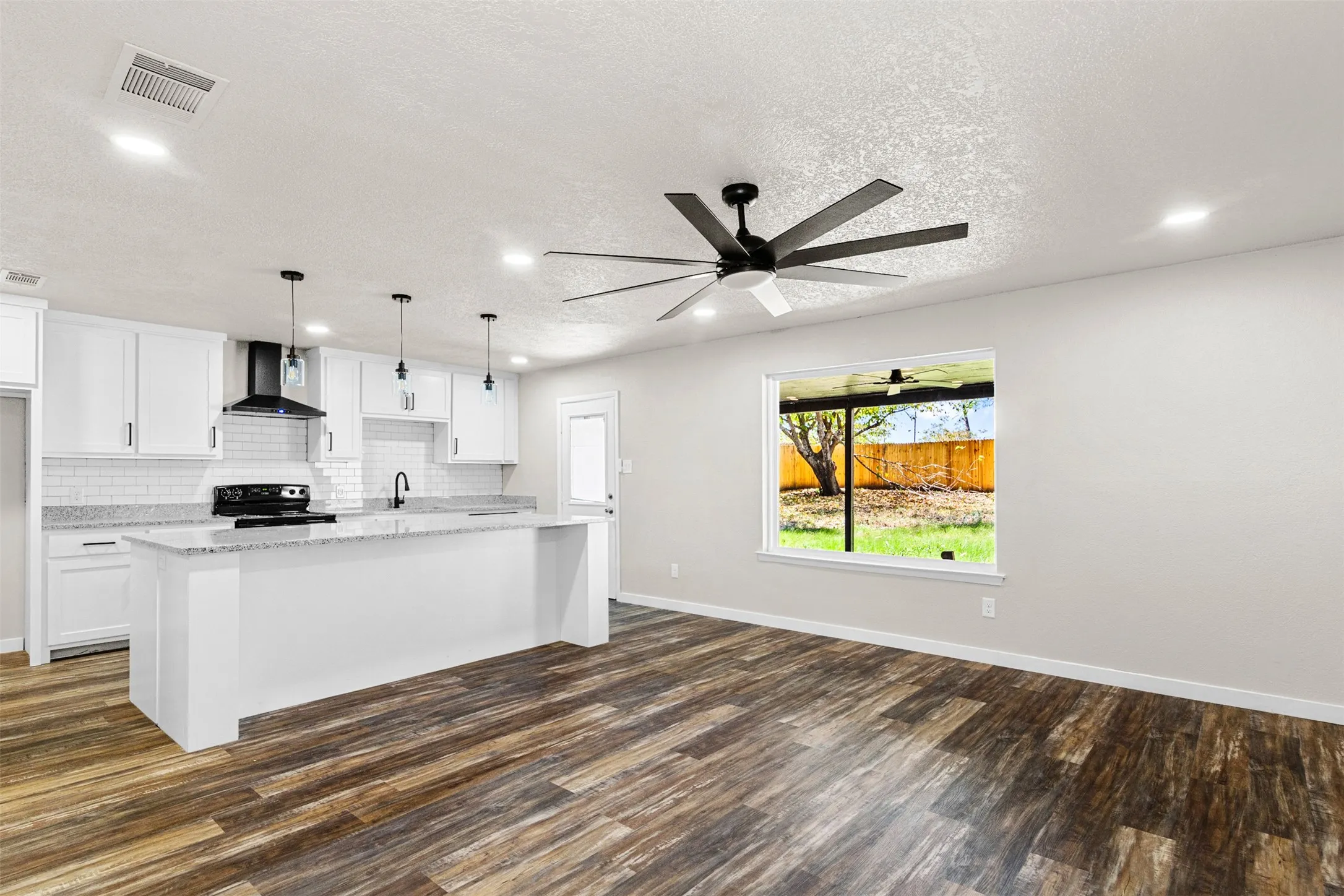 Open concept layout.