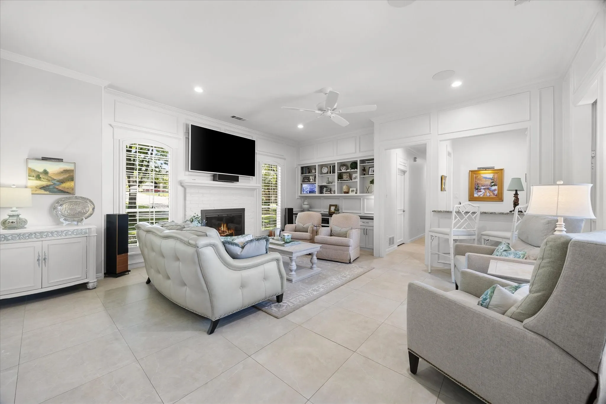 Family room includes wet refreshment bar
