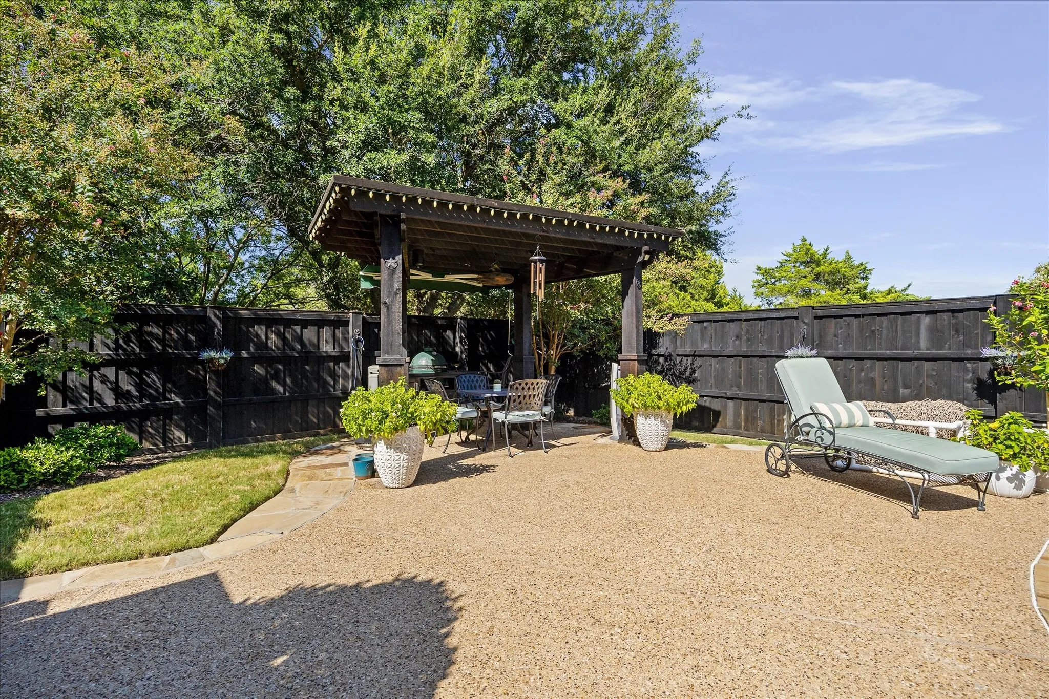 Summer kitchen overlooks pool