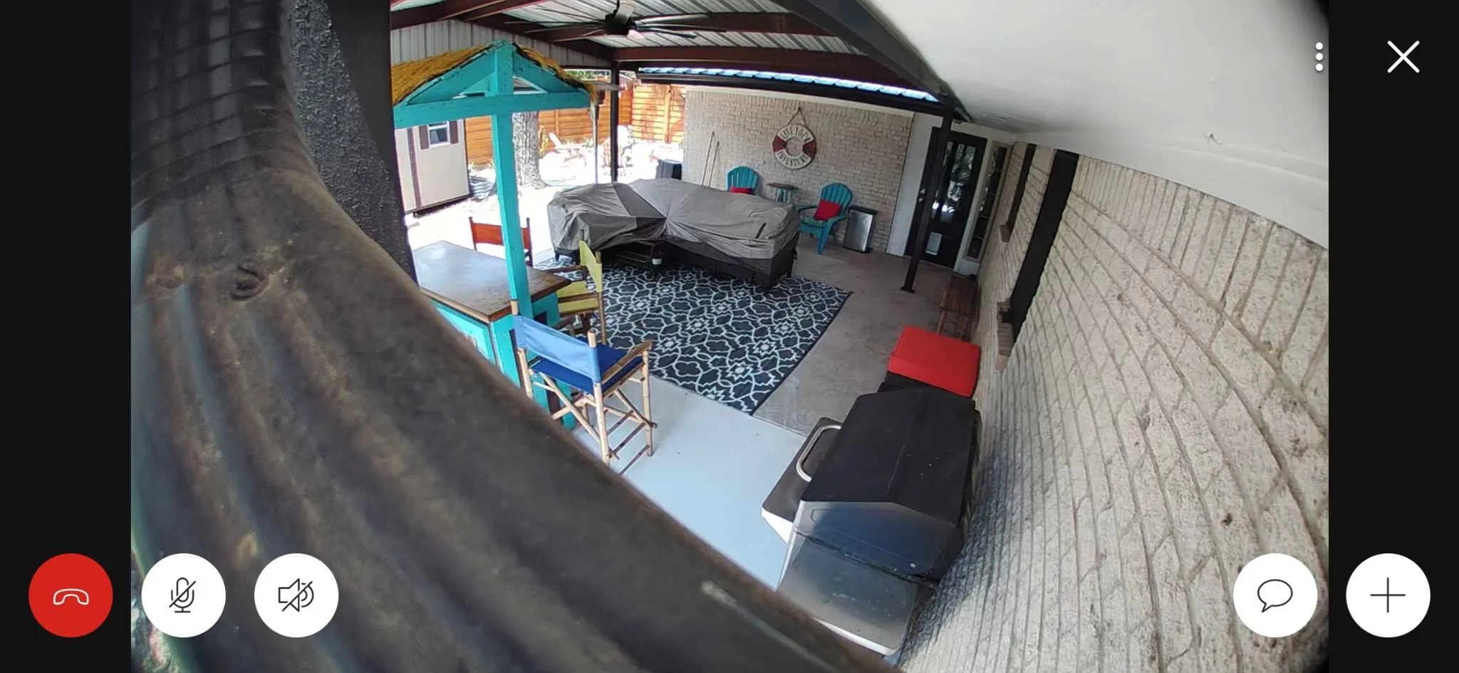 Birds eye back porch
