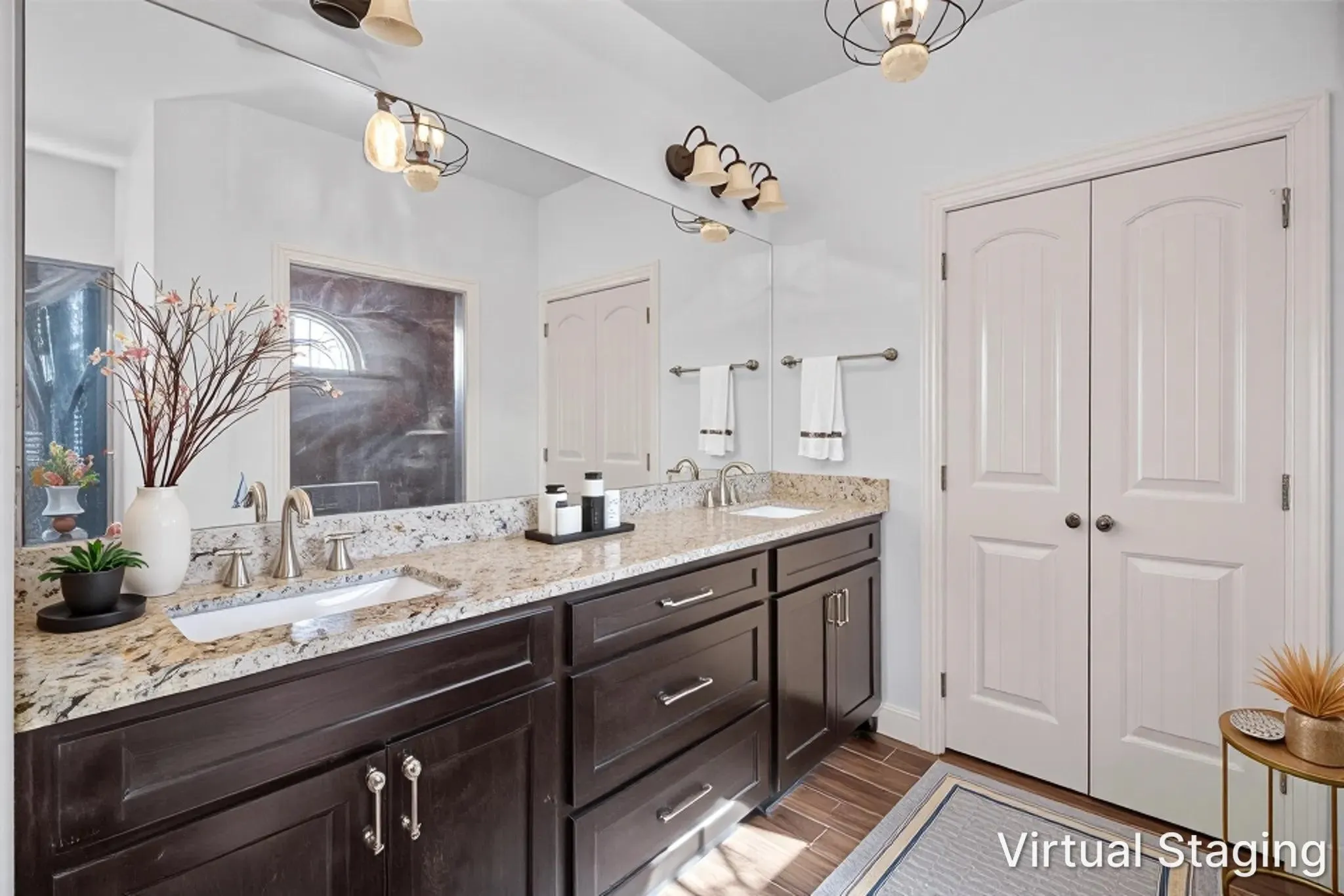 Digitally Staged Primary Bathroom