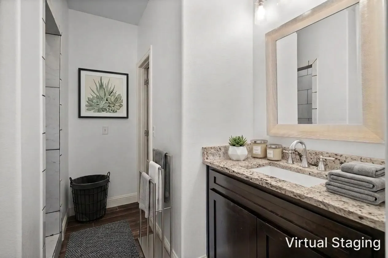 Digitally Staged Full Bath