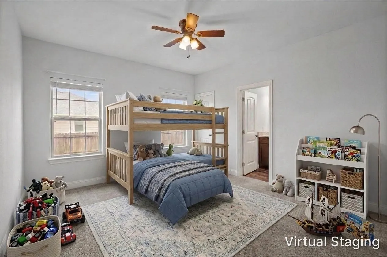 Digitally Staged Bedroom