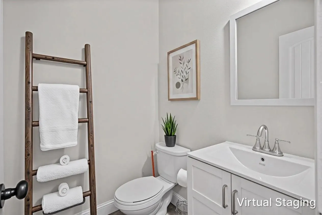 Digitally Staged Guest Bathroom