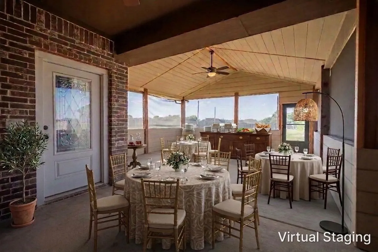 Digitally Staged as Special Dining & Events with Family & Friends