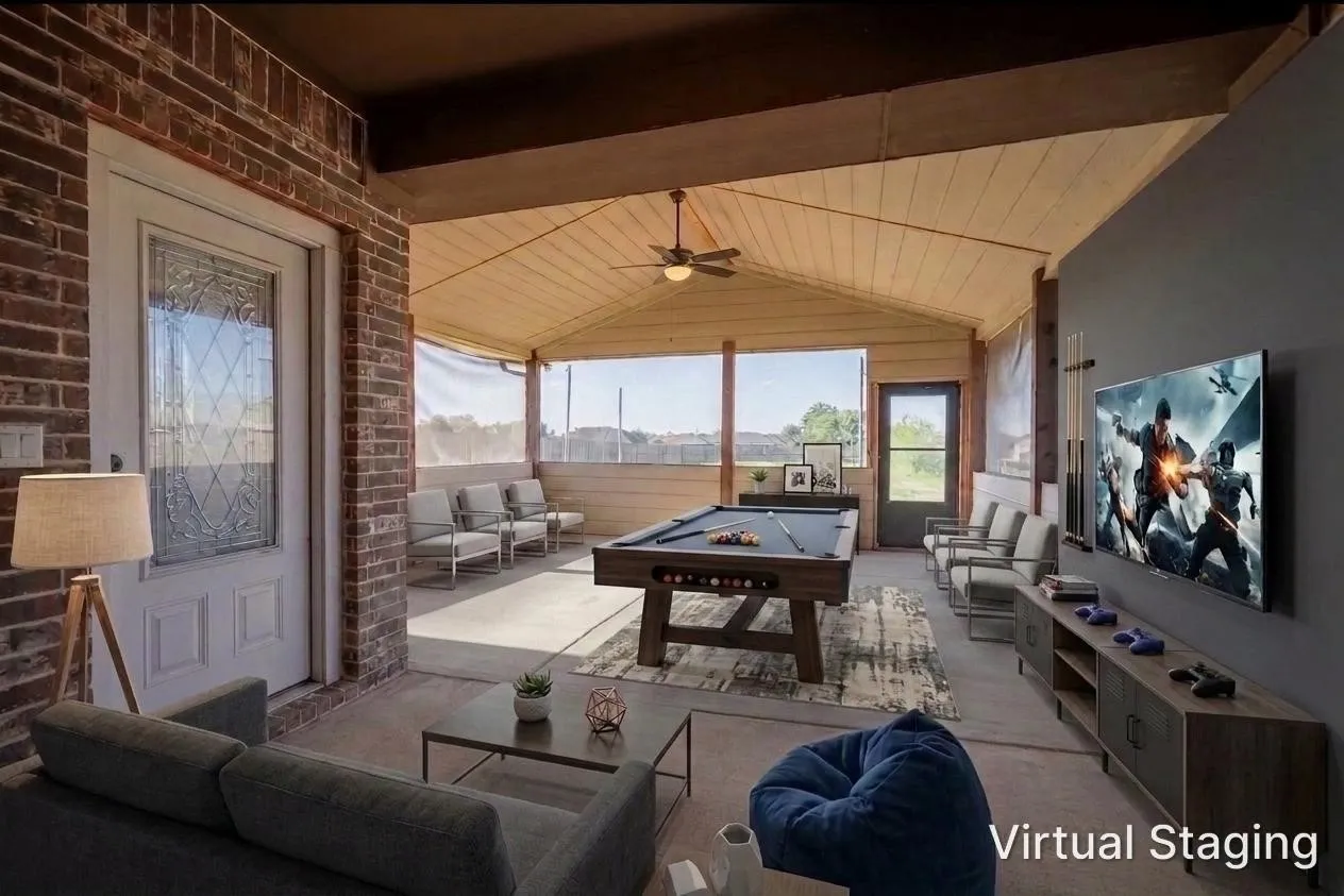 Digitally Staged as a Gameroom as an option