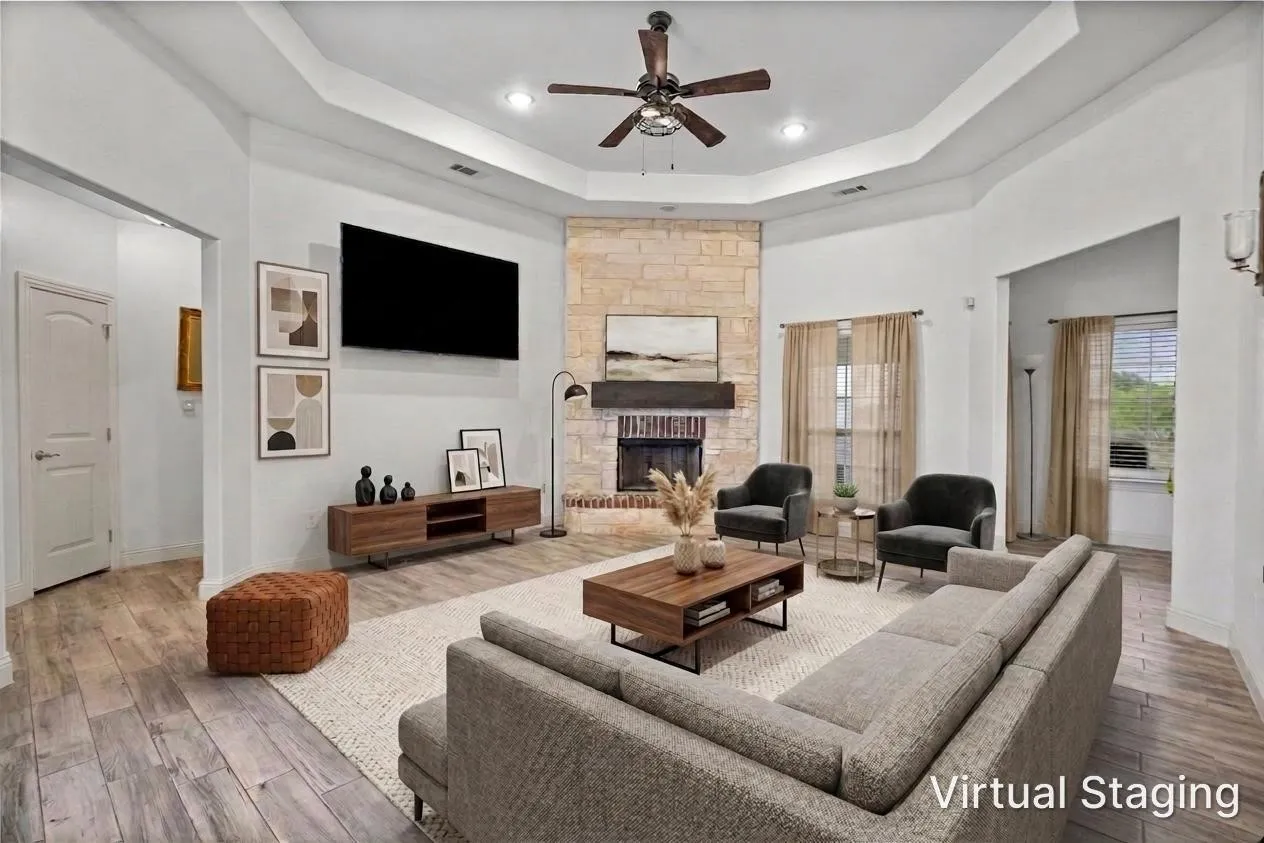 Digitally Staged Living Rm