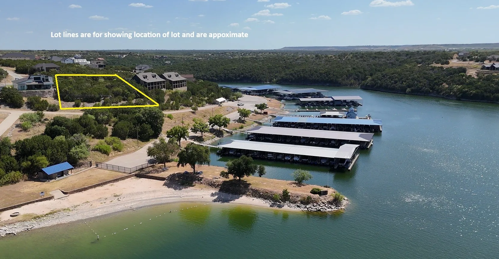 Waterview property across from Marina, Launch Ramp, and Sandy Beach