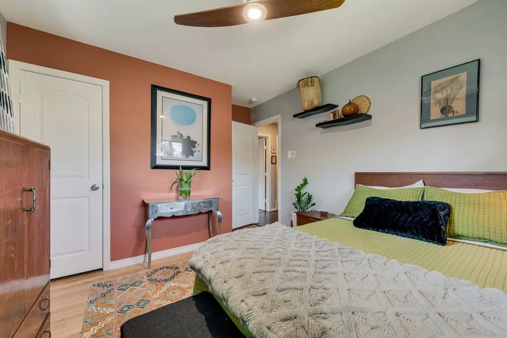 One of two secondary bedrooms.