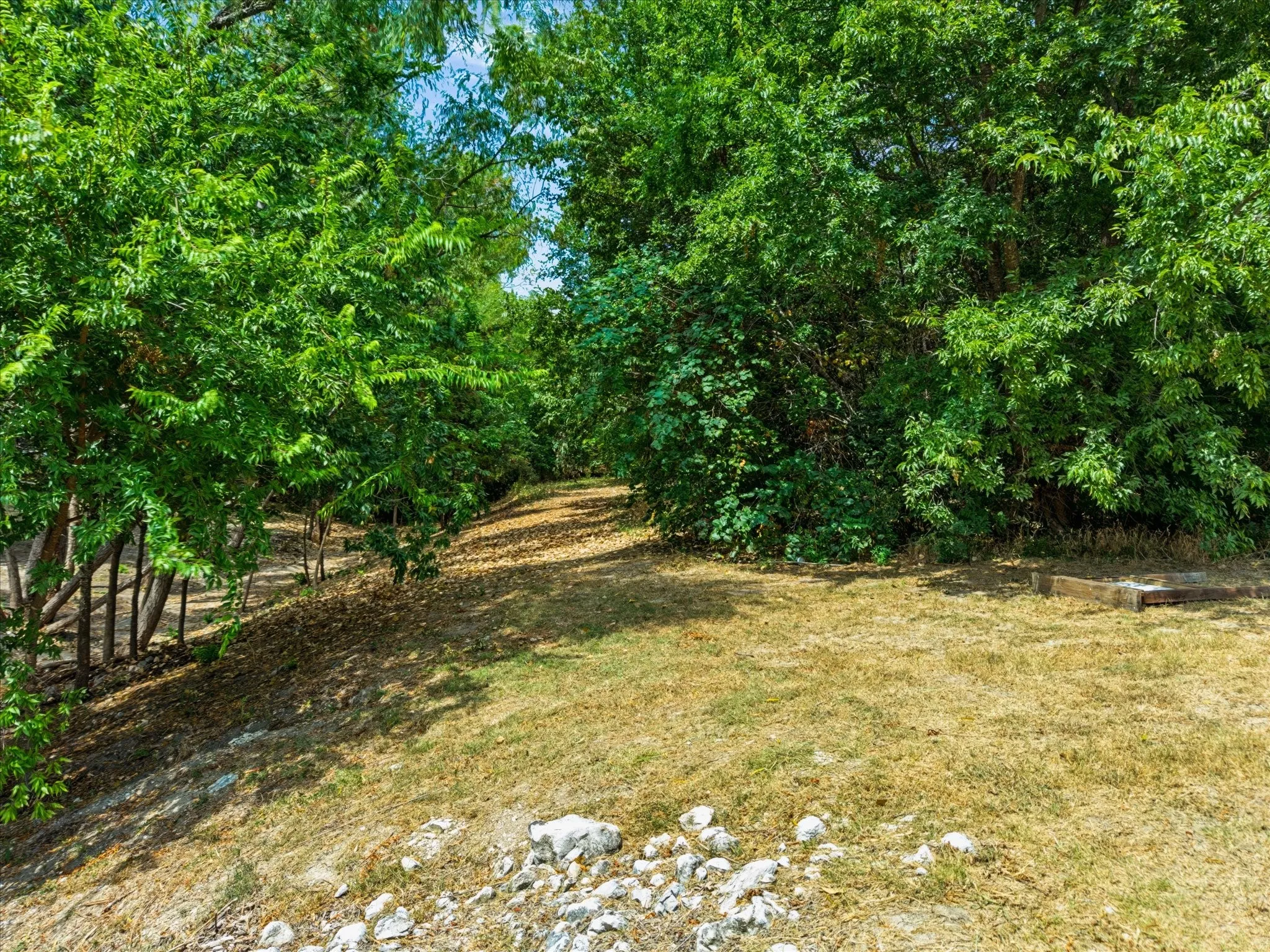 Creek view to the left of lot