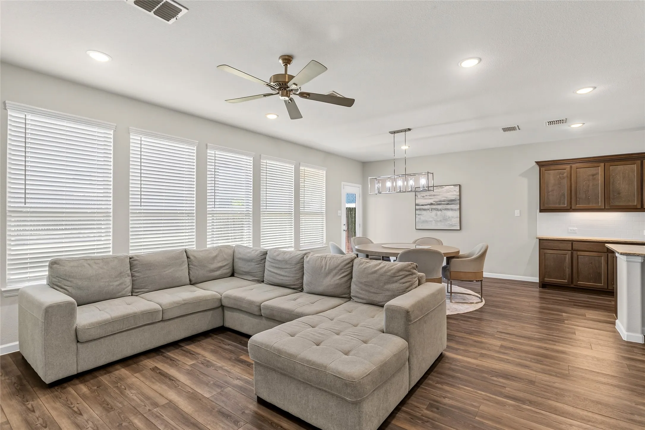 Plenty of windows with a lot of natural light