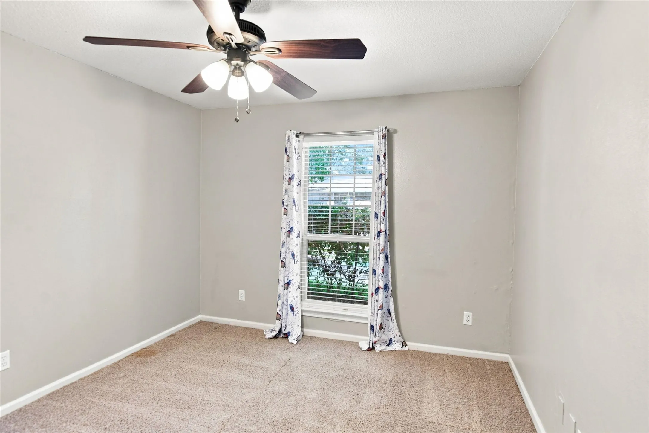 Middle bedroom view of window.