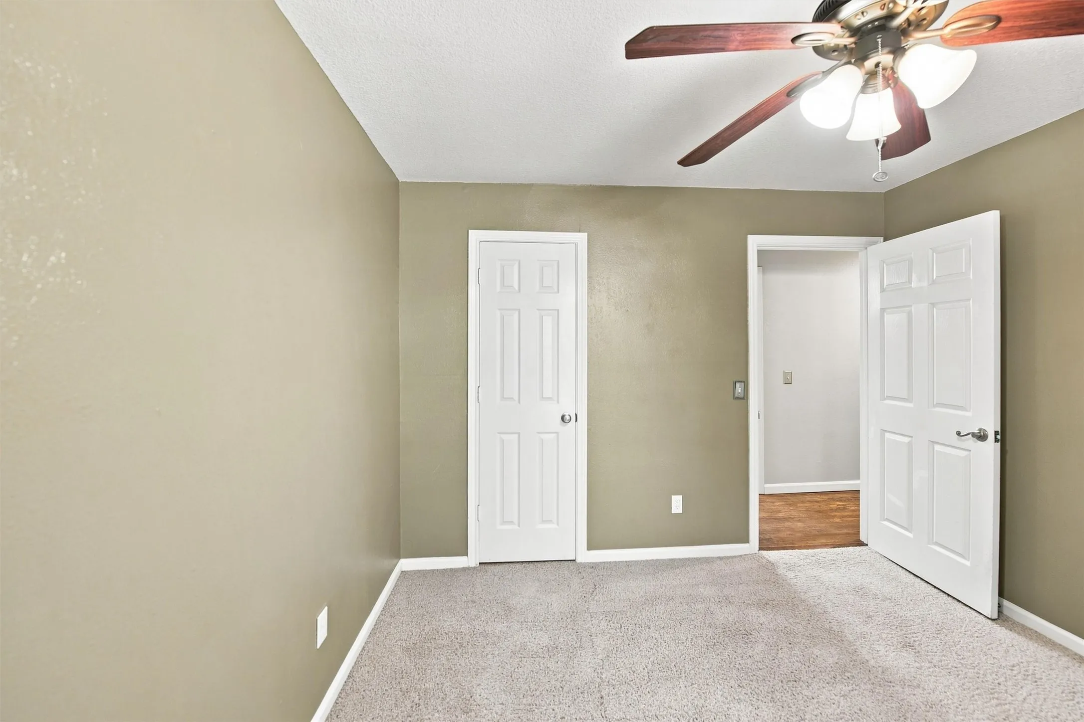 Corner bedroom view from window.