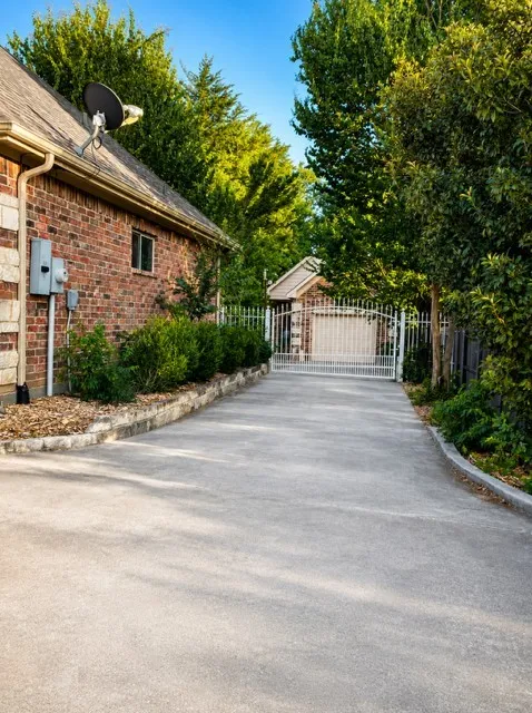 Electric gate for back yard and work shop access