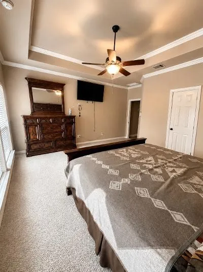 Beautiful ceilings in the Master Bedroom.