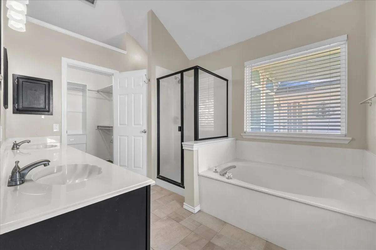 with separate shower