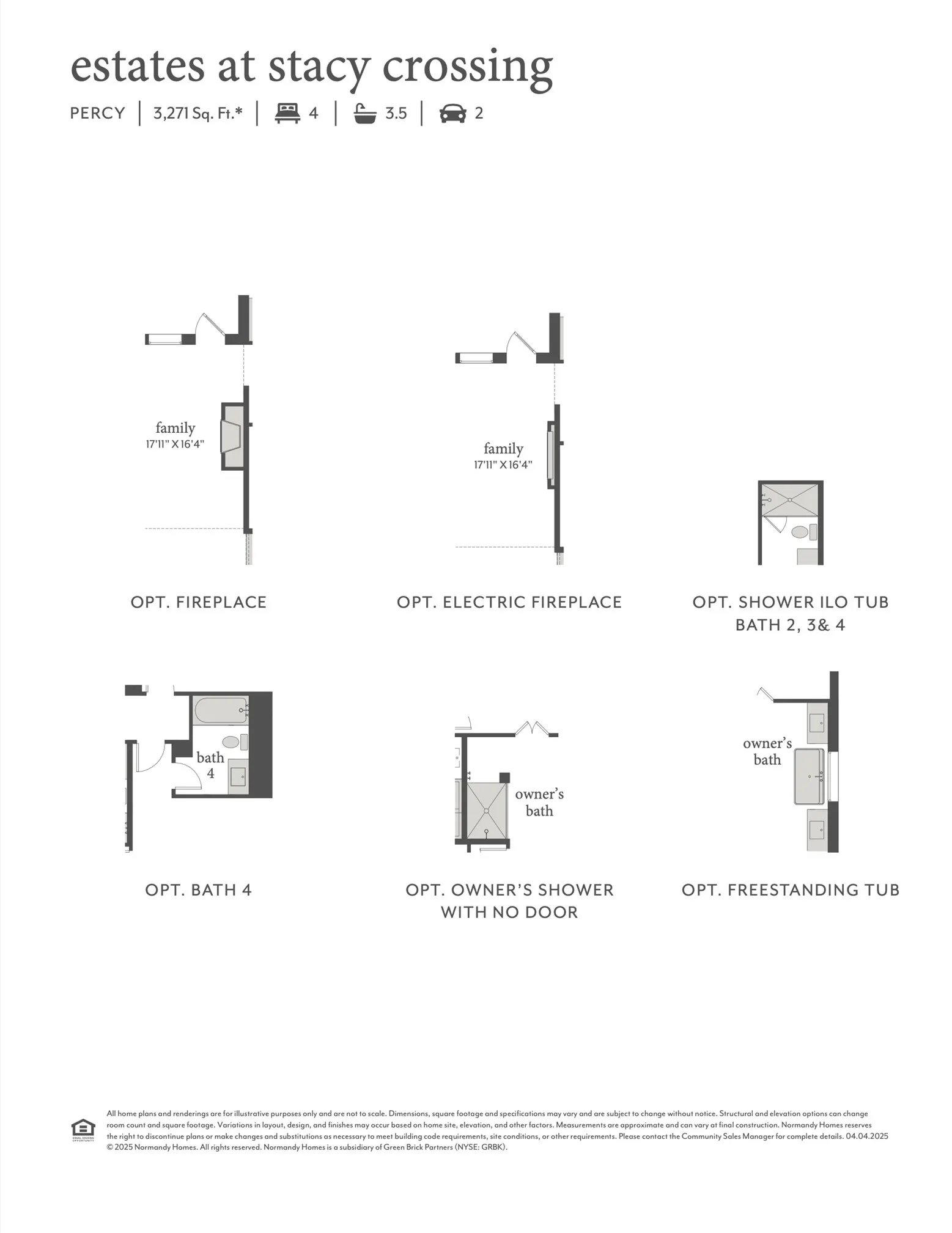 This dream home features elevation A, shower ILO tub for bath 2, electric fireplace, bath 4 and so much more!