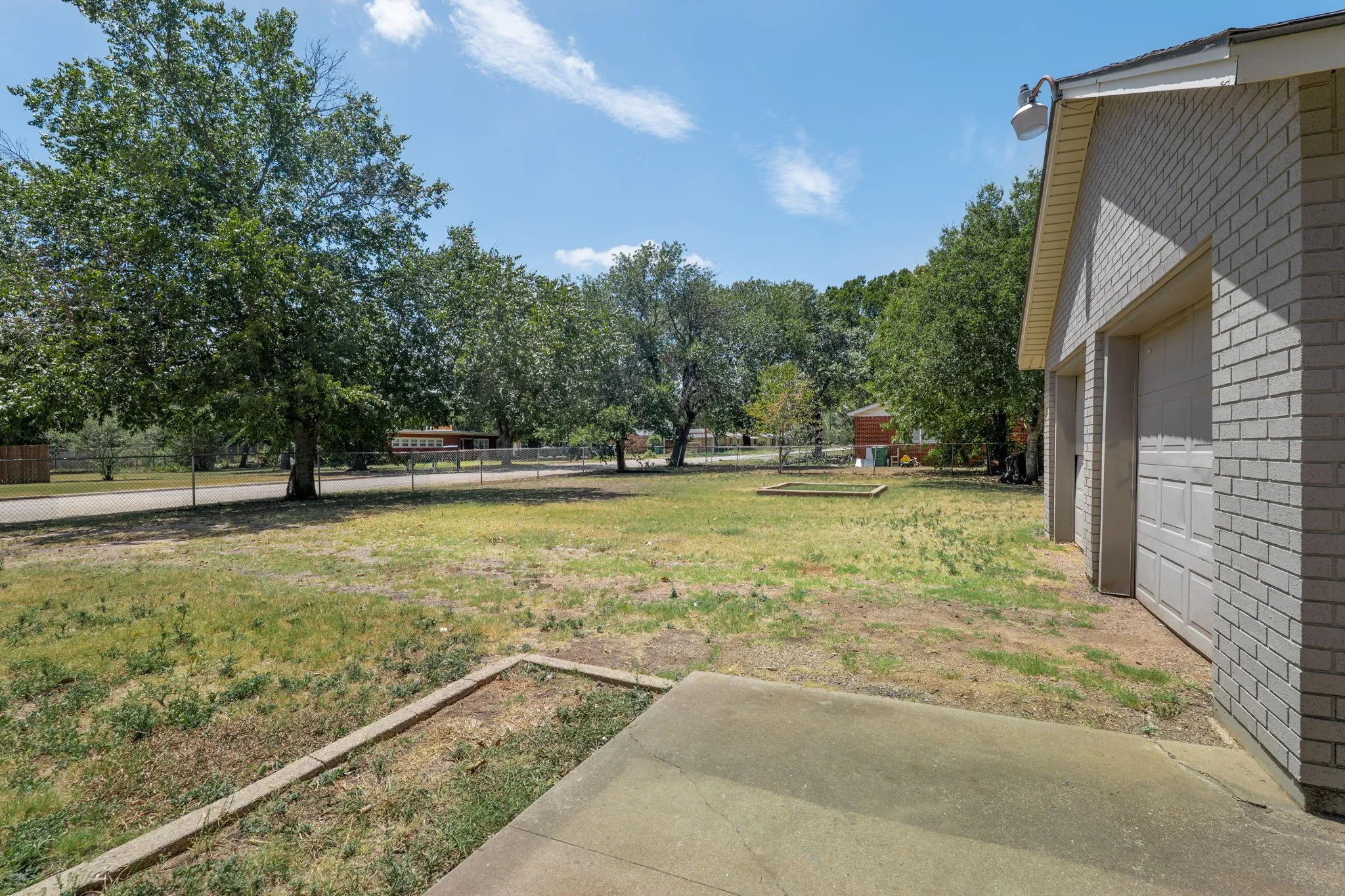 back porch and garage