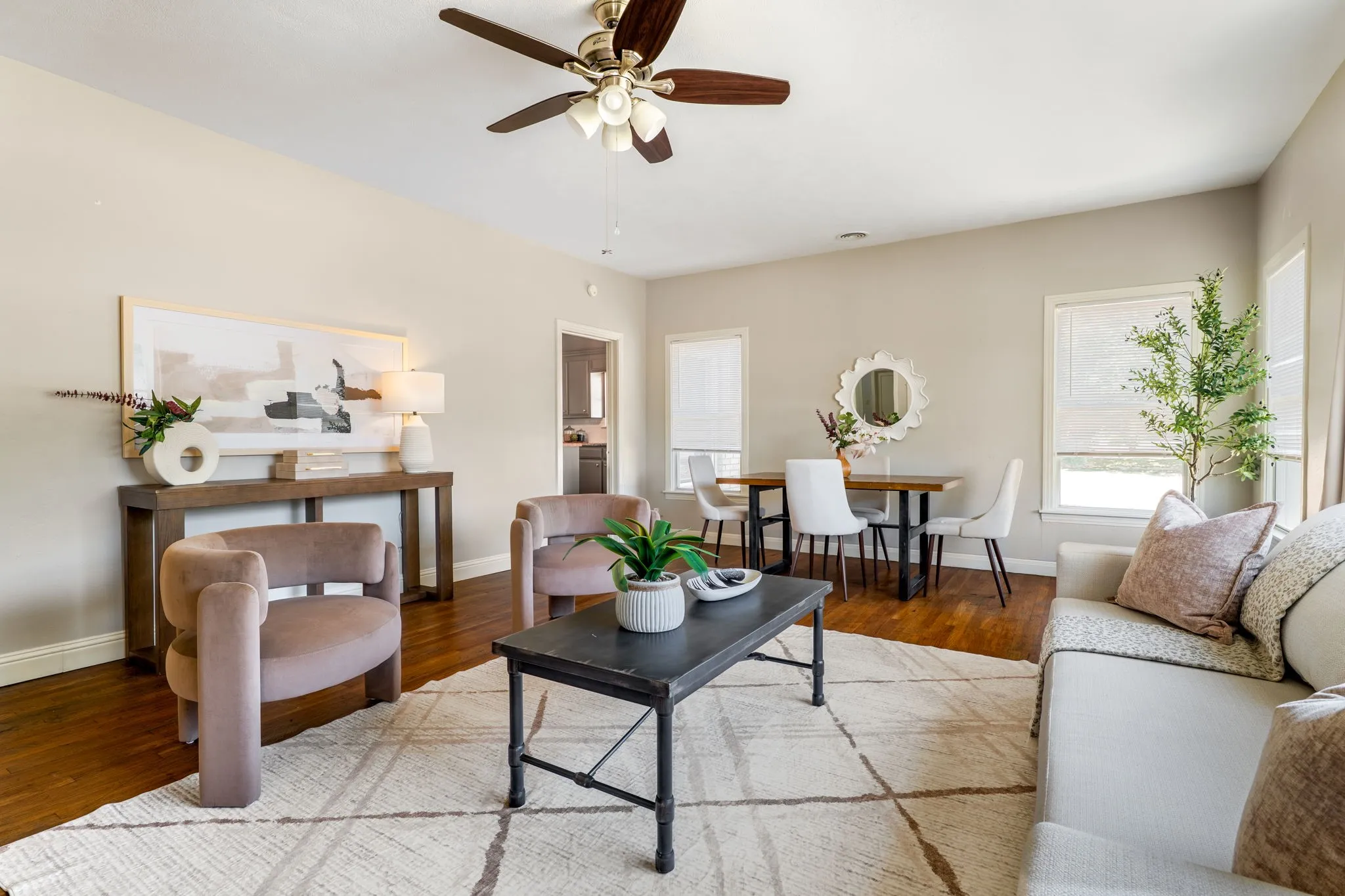 layout flows easily for homeowners and entertaining guests