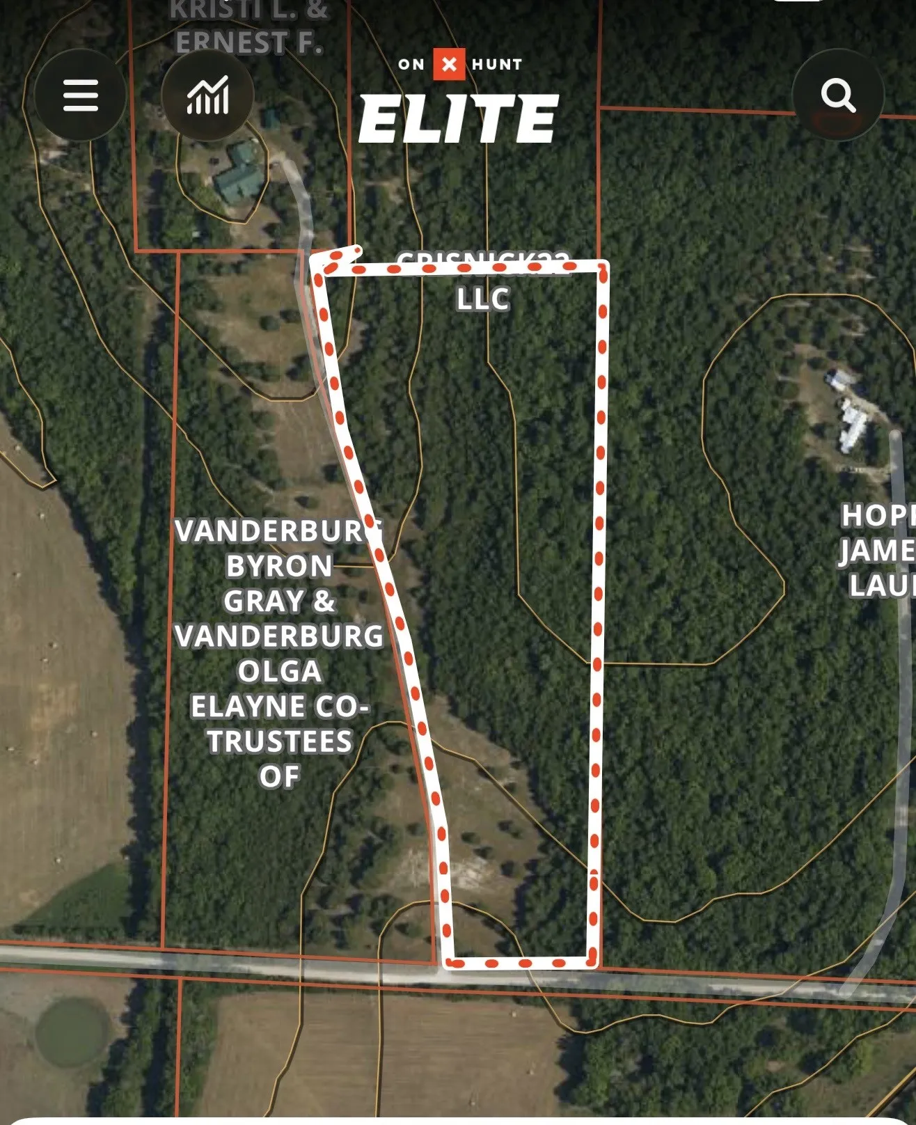 Outline is approximate perimeter of the 11.2 of the original 22.2 acres that are being sold.  These lines are for reference only and are NOT exact property lines, they are to for reference only. Buyer and Buyer's agent to verify all boundary lines with actual survey.