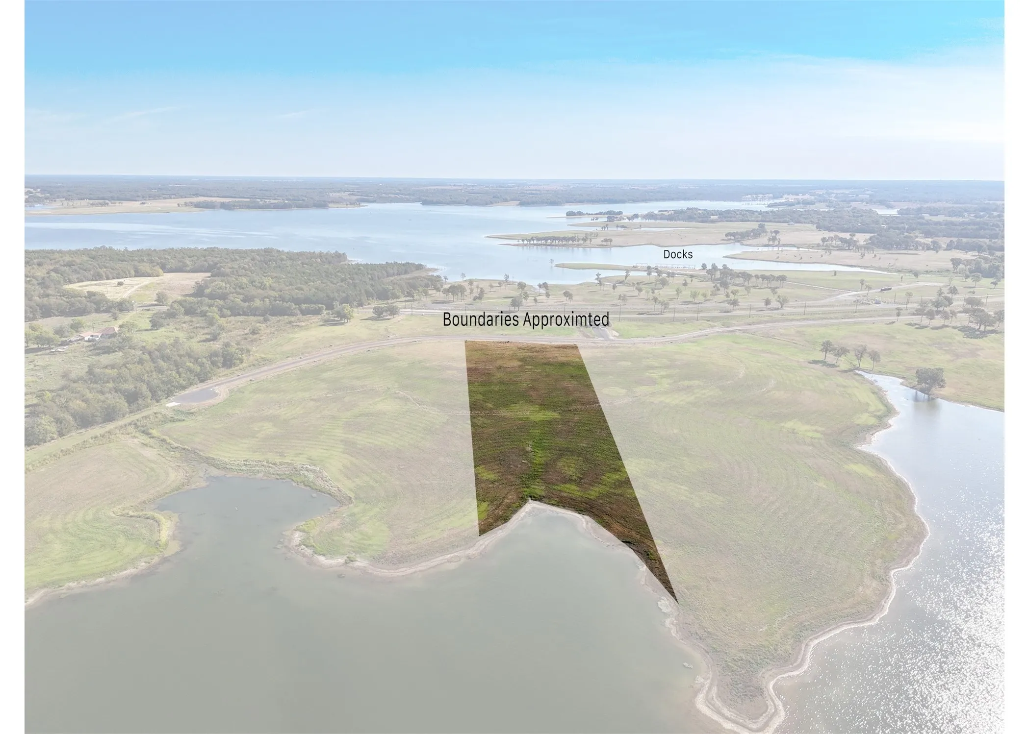 Drone / aerial view of a nearby body of water