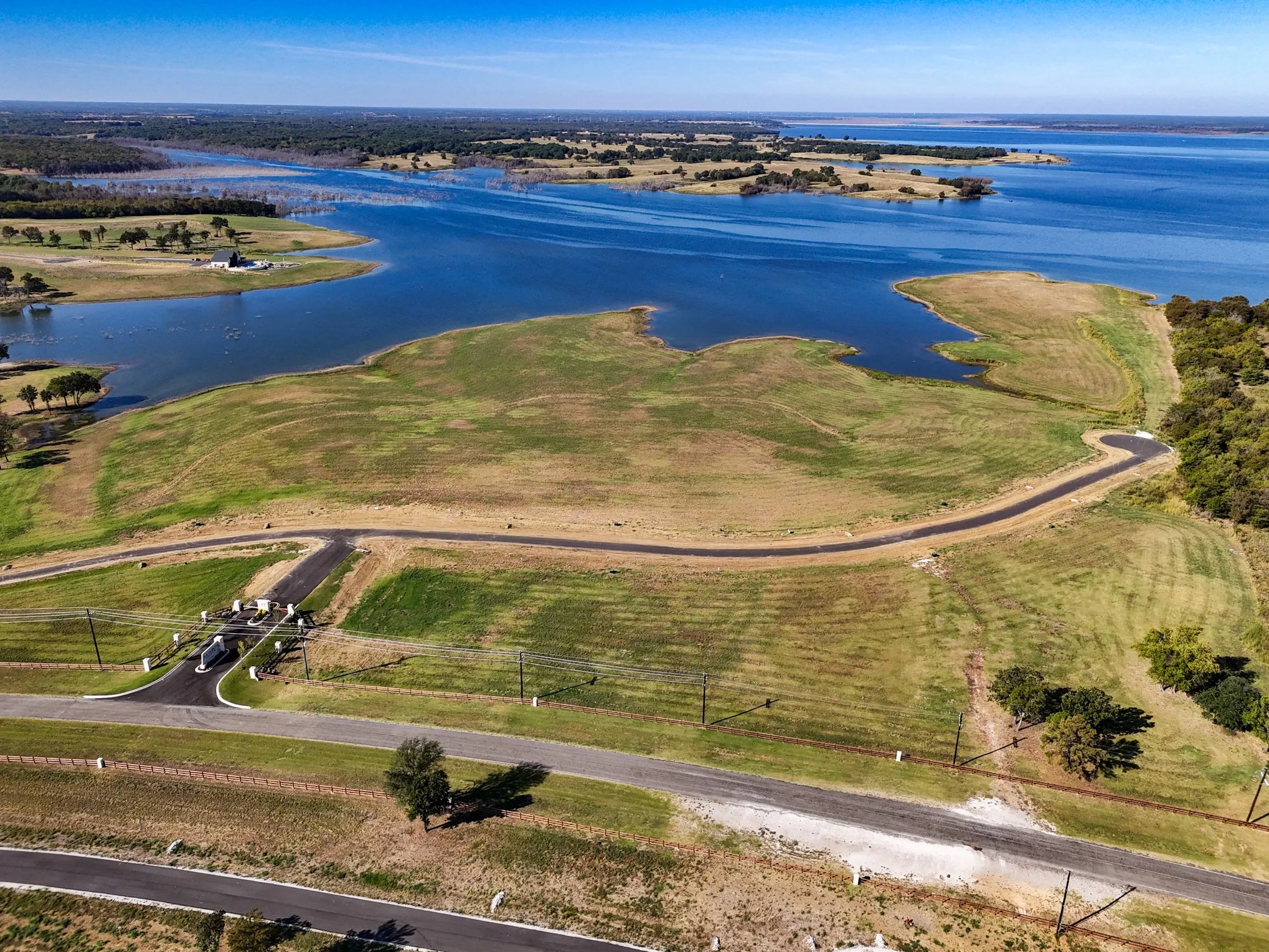 Bird's eye view of a large body of water