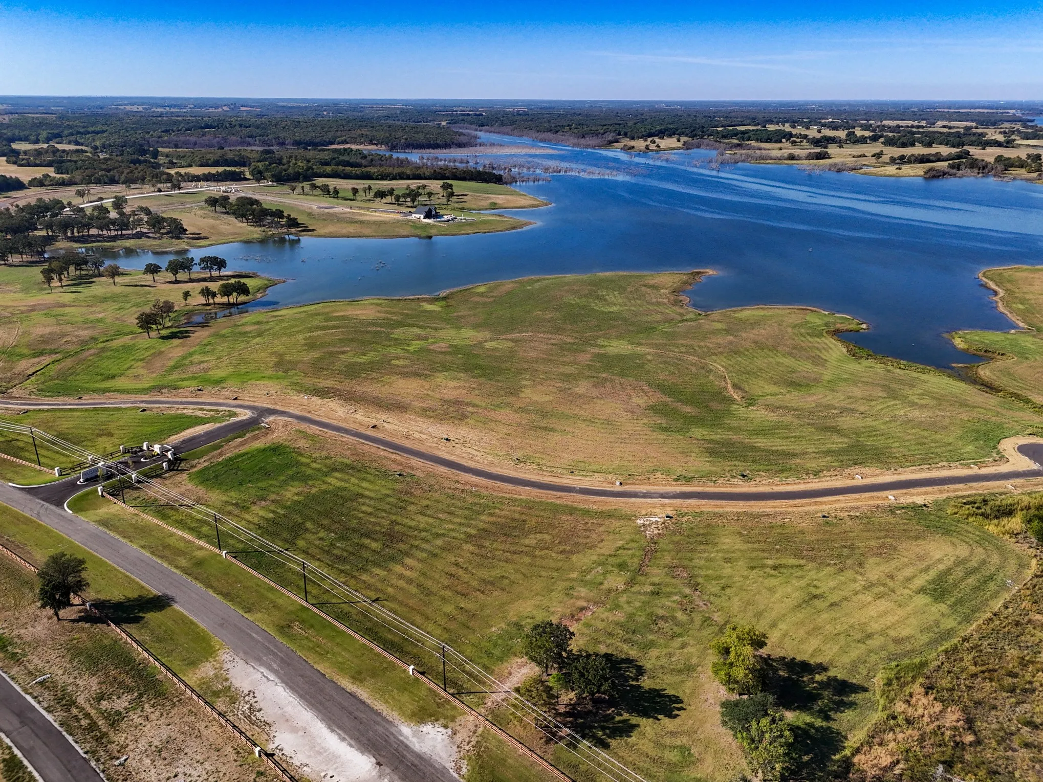 Bird's eye view of a large body of water