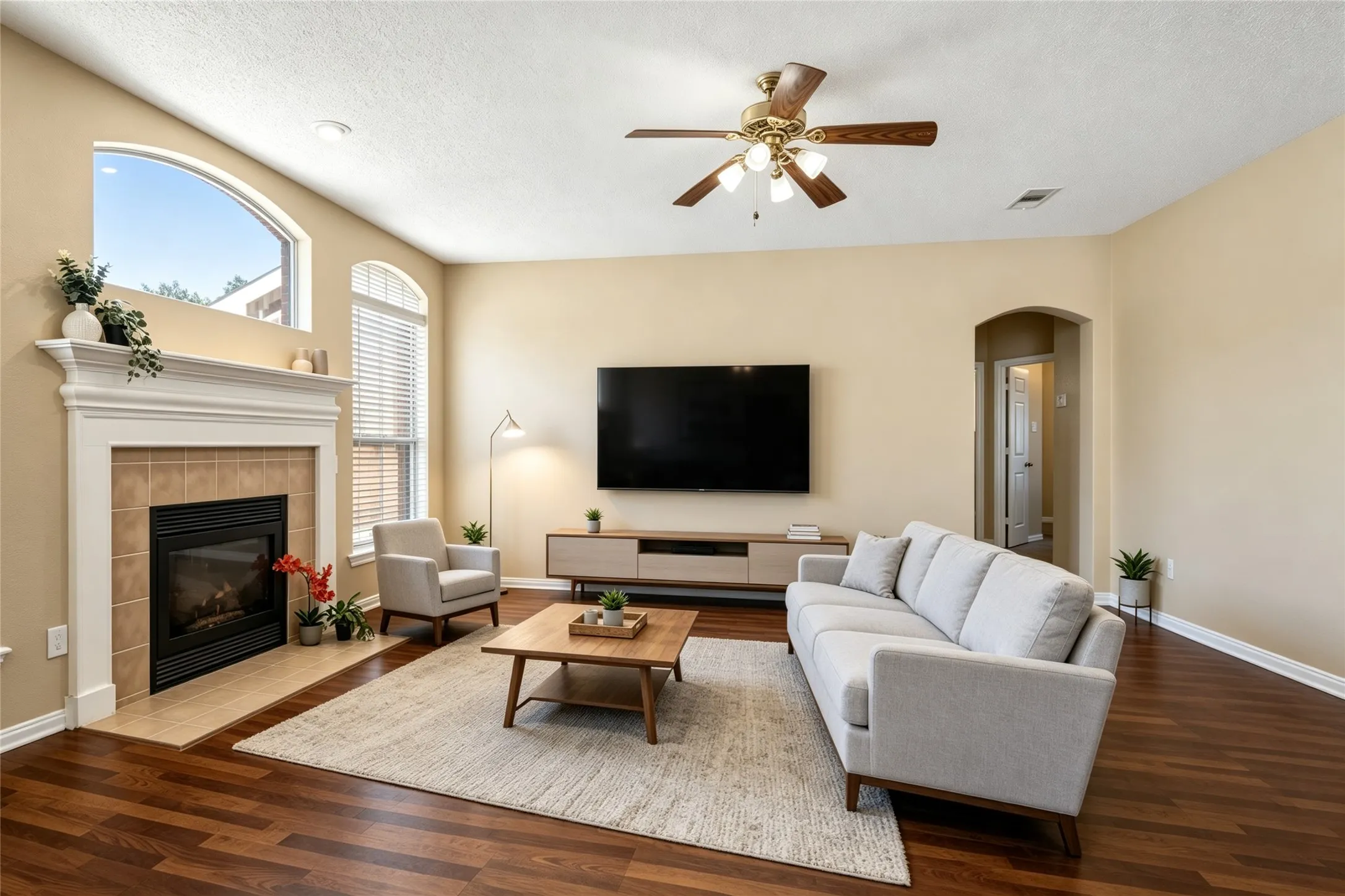 Virtually Staged Family Room