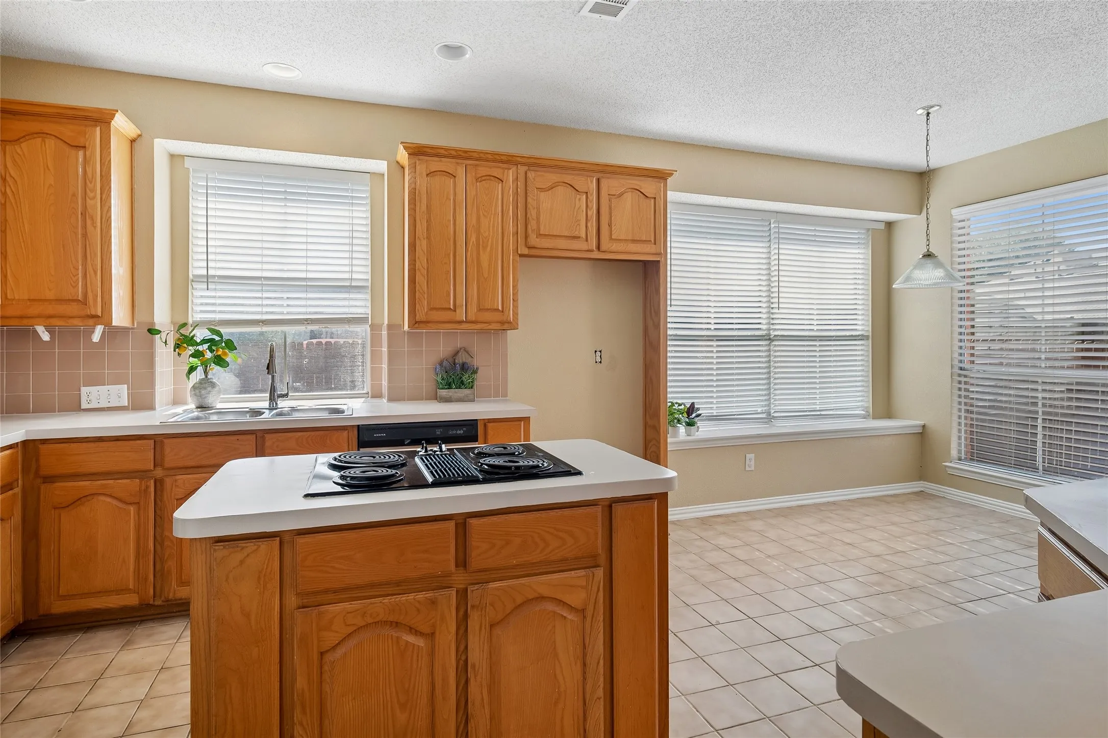 Lots of natural light with all the windows