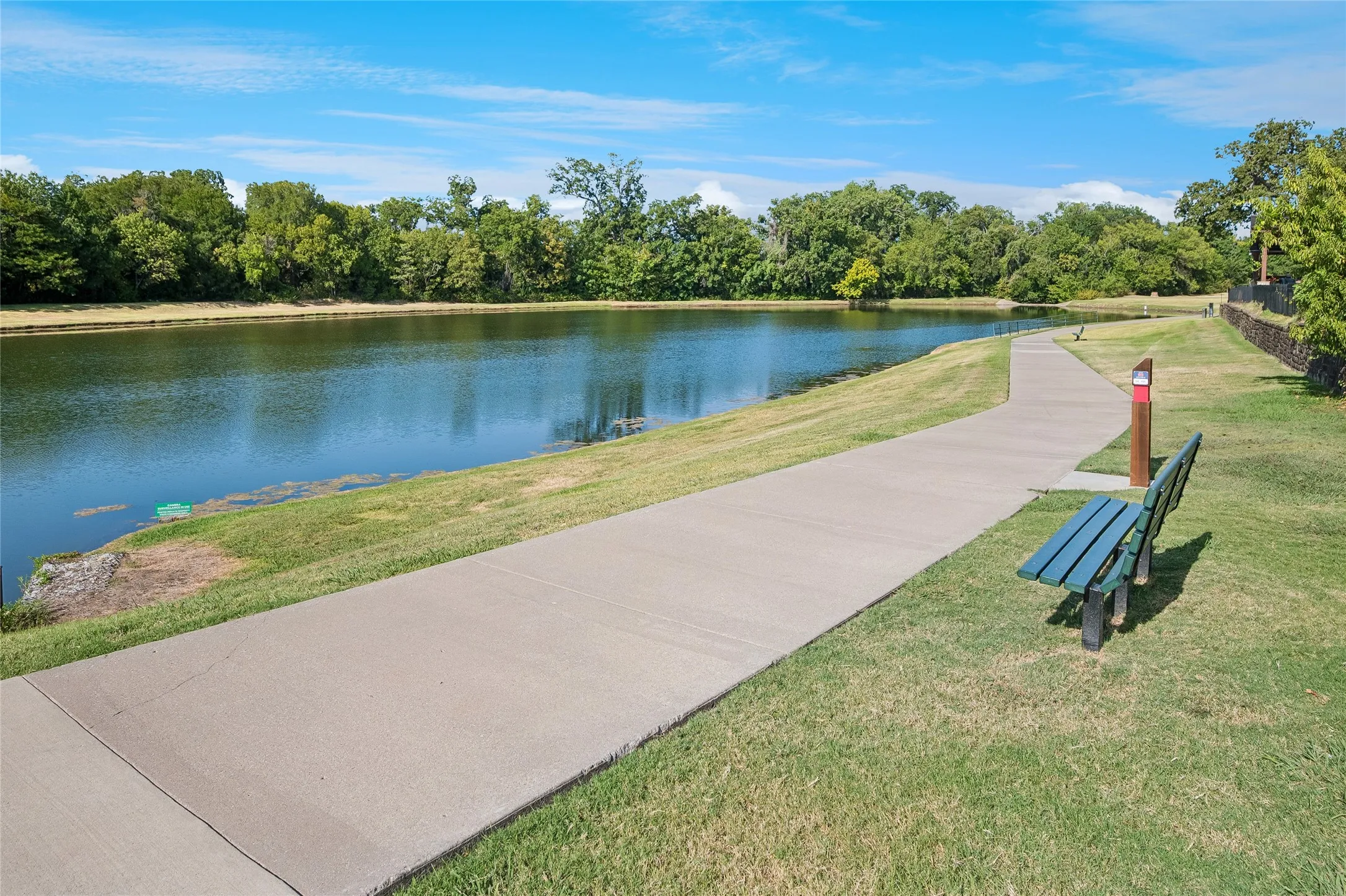 Enjoy walks along the community pond