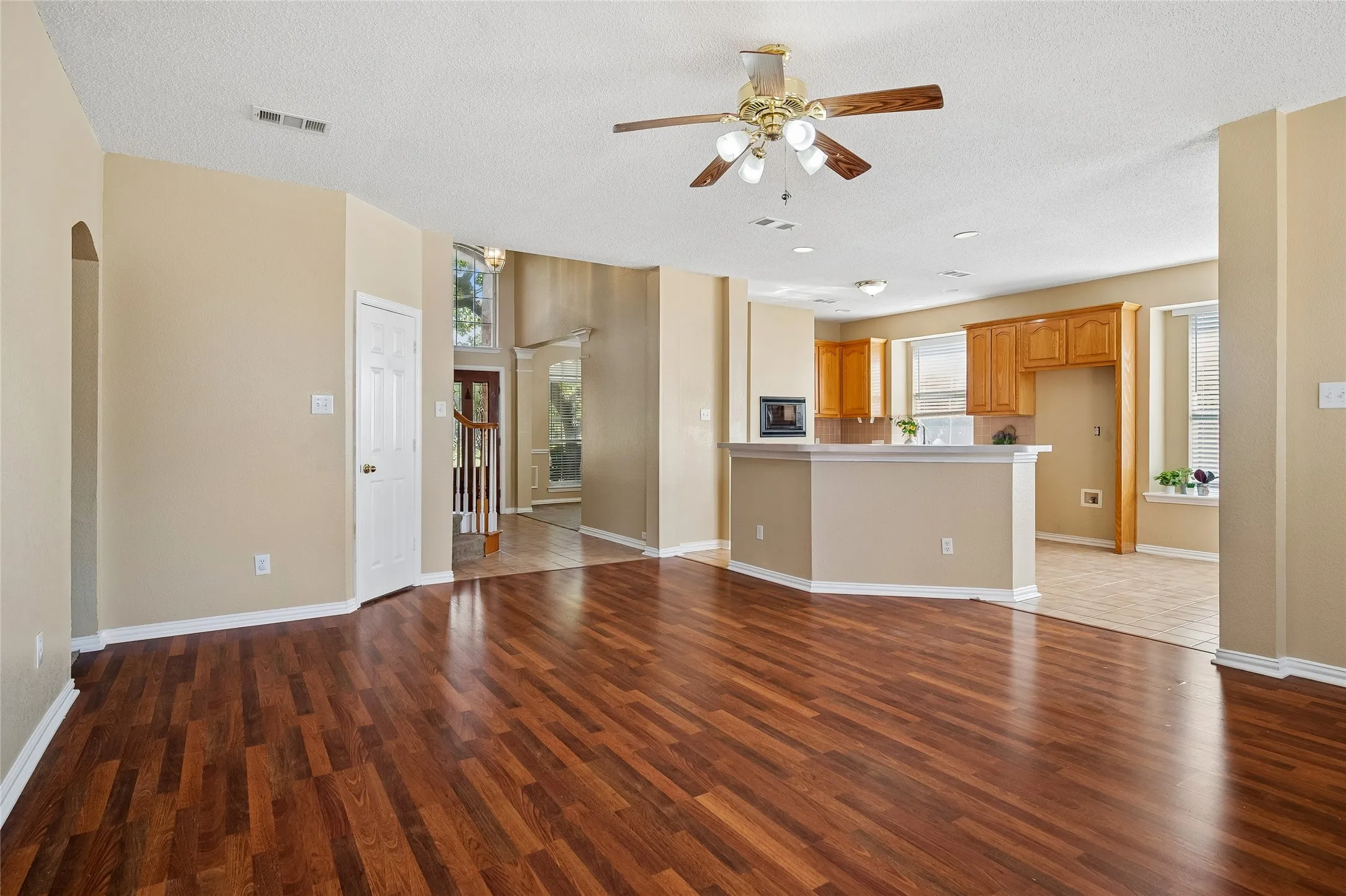 Kitchen opens to Family Room for easy entertaining