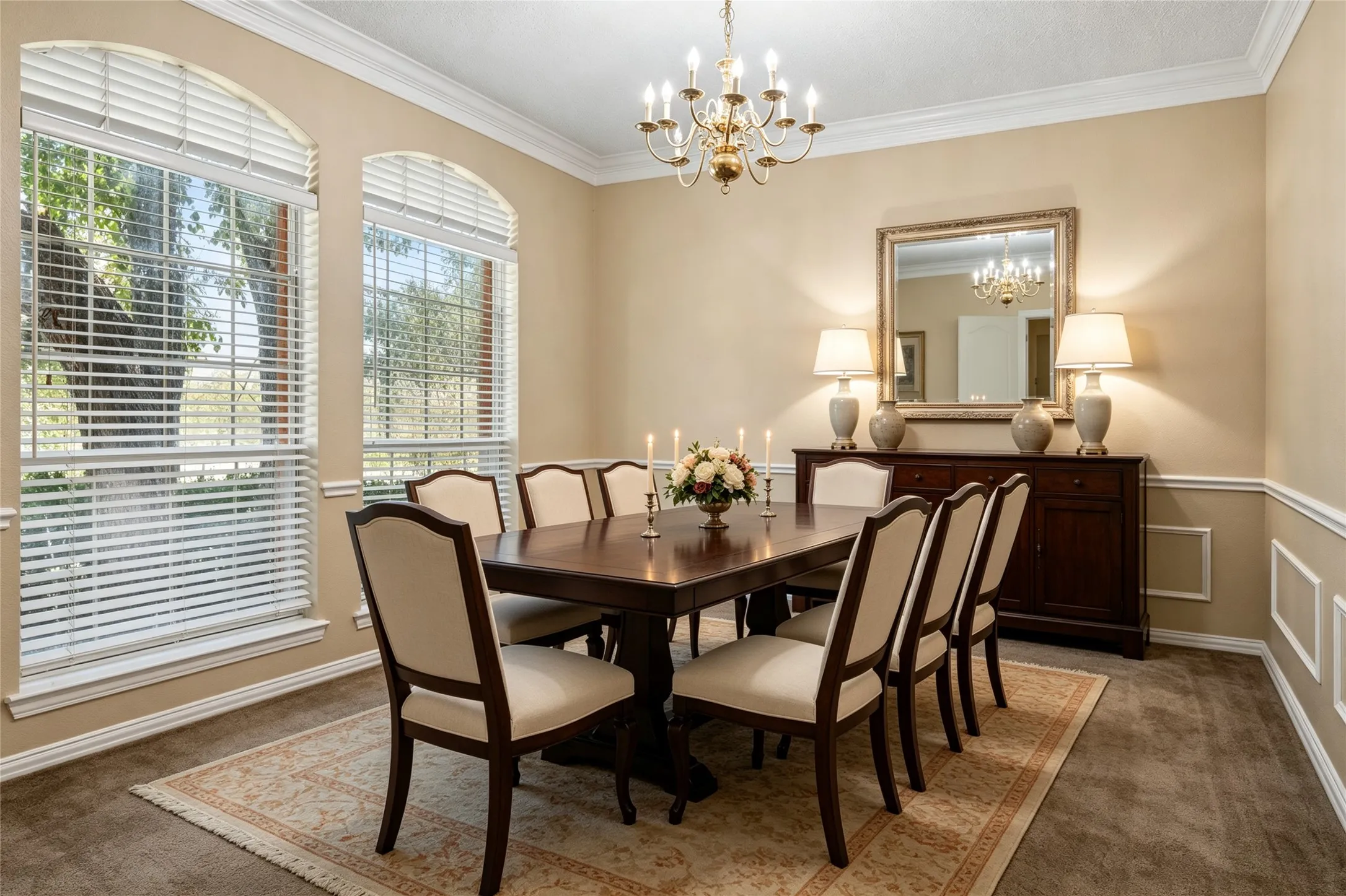Virtually Staged Formal Dining Room