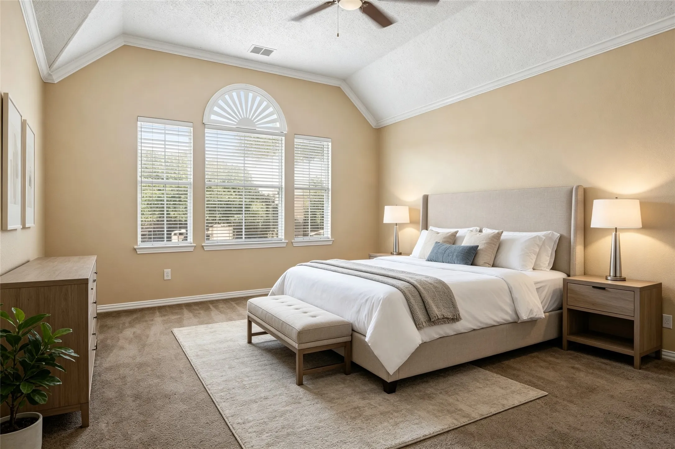 Virtually Staged Primary Bedroom