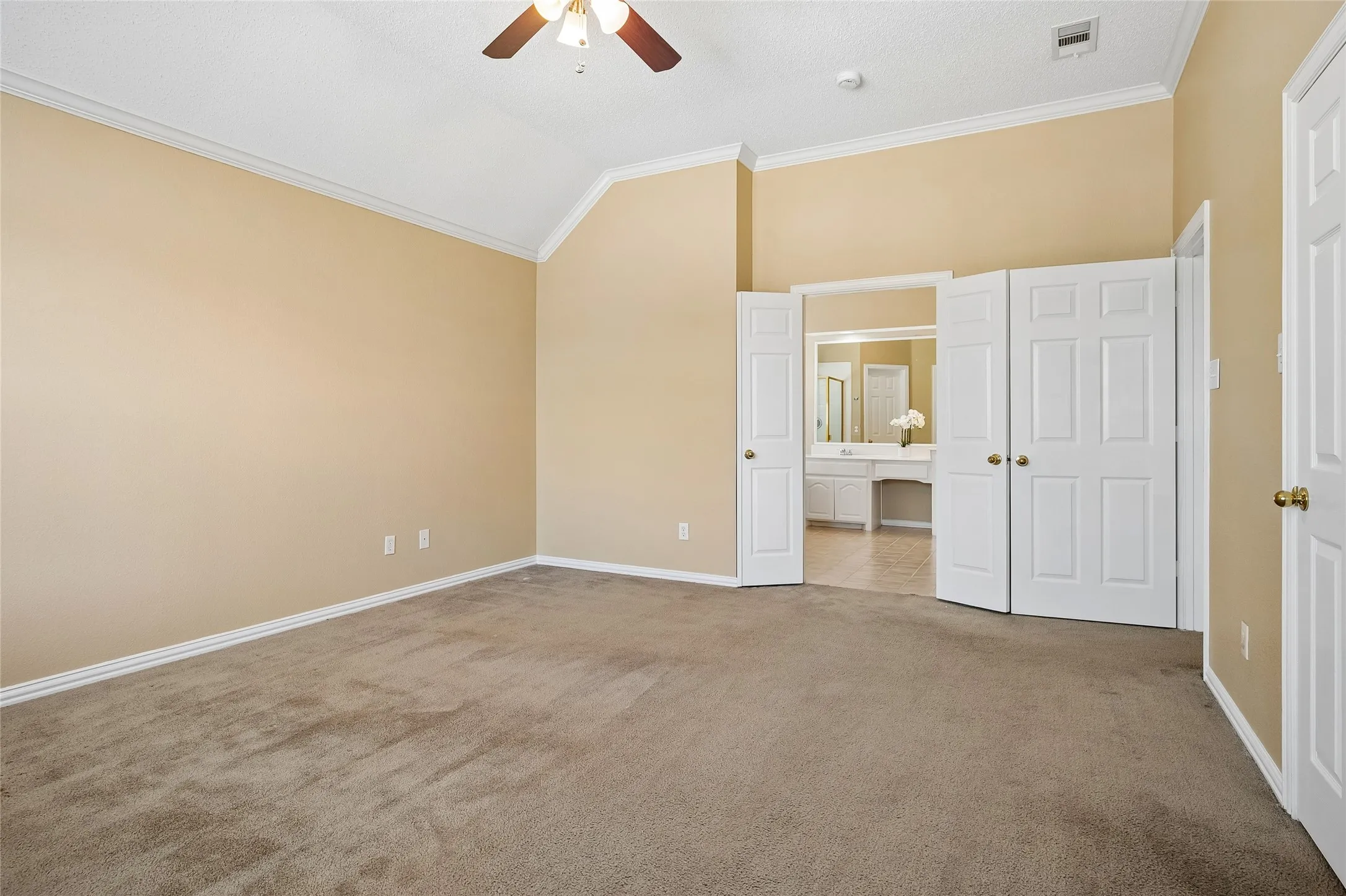 Primary Bedroom with 2 closets!