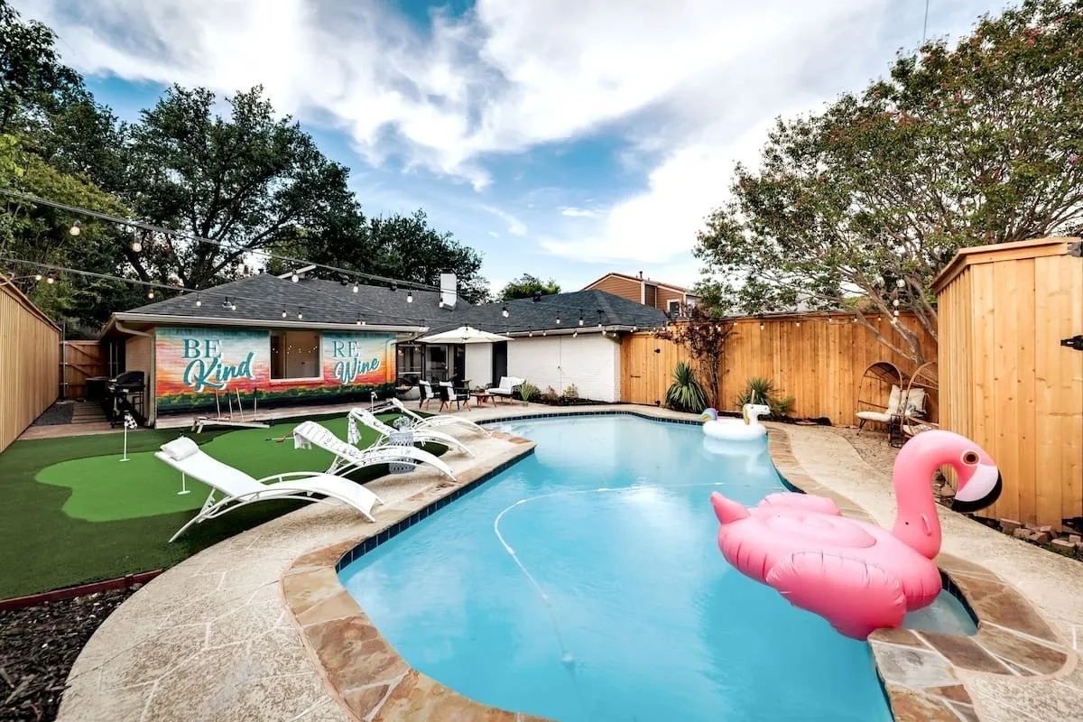 Lounge chairs by the heated pool for year-round enjoyment!