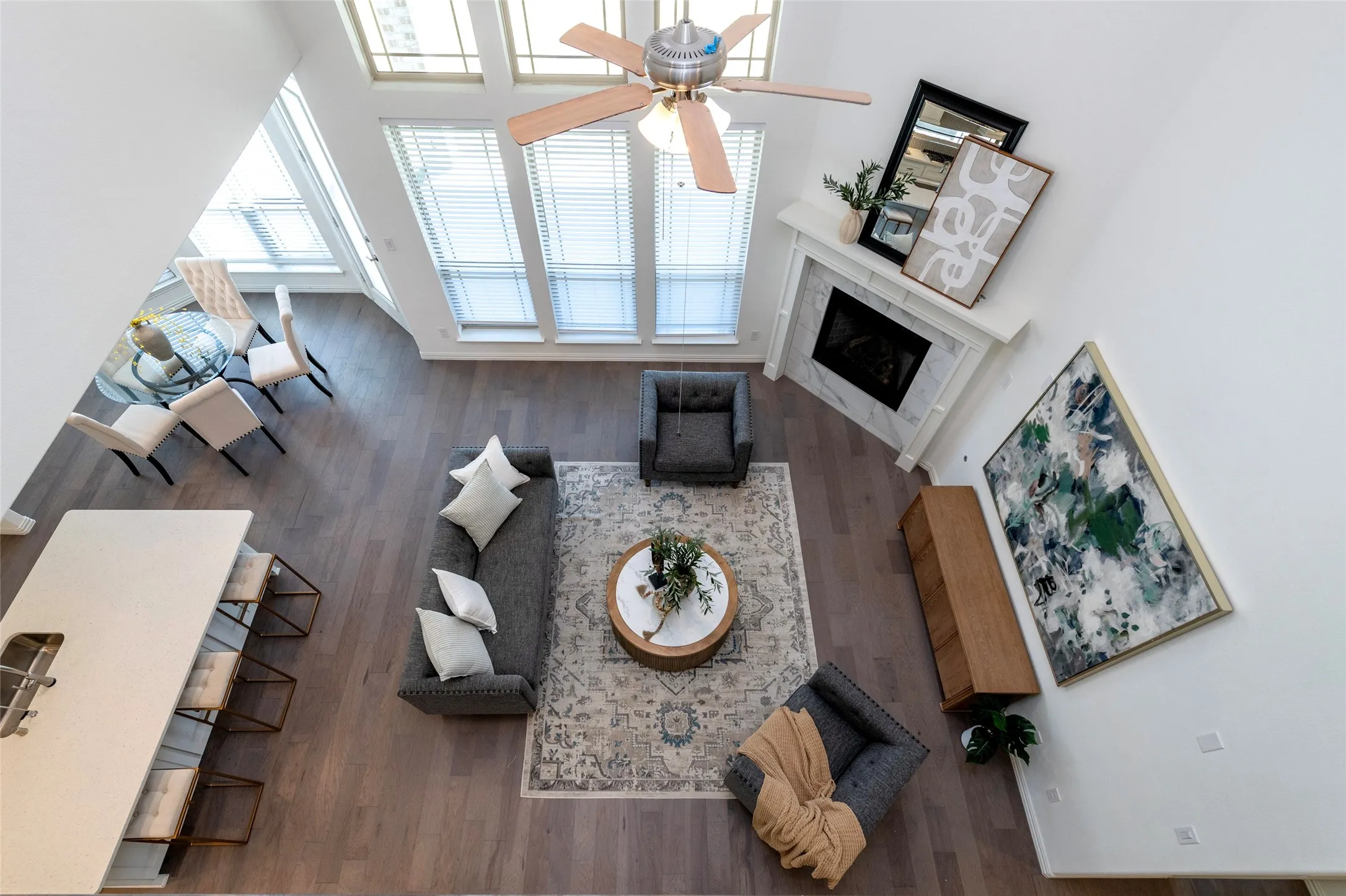 Living room from second floor