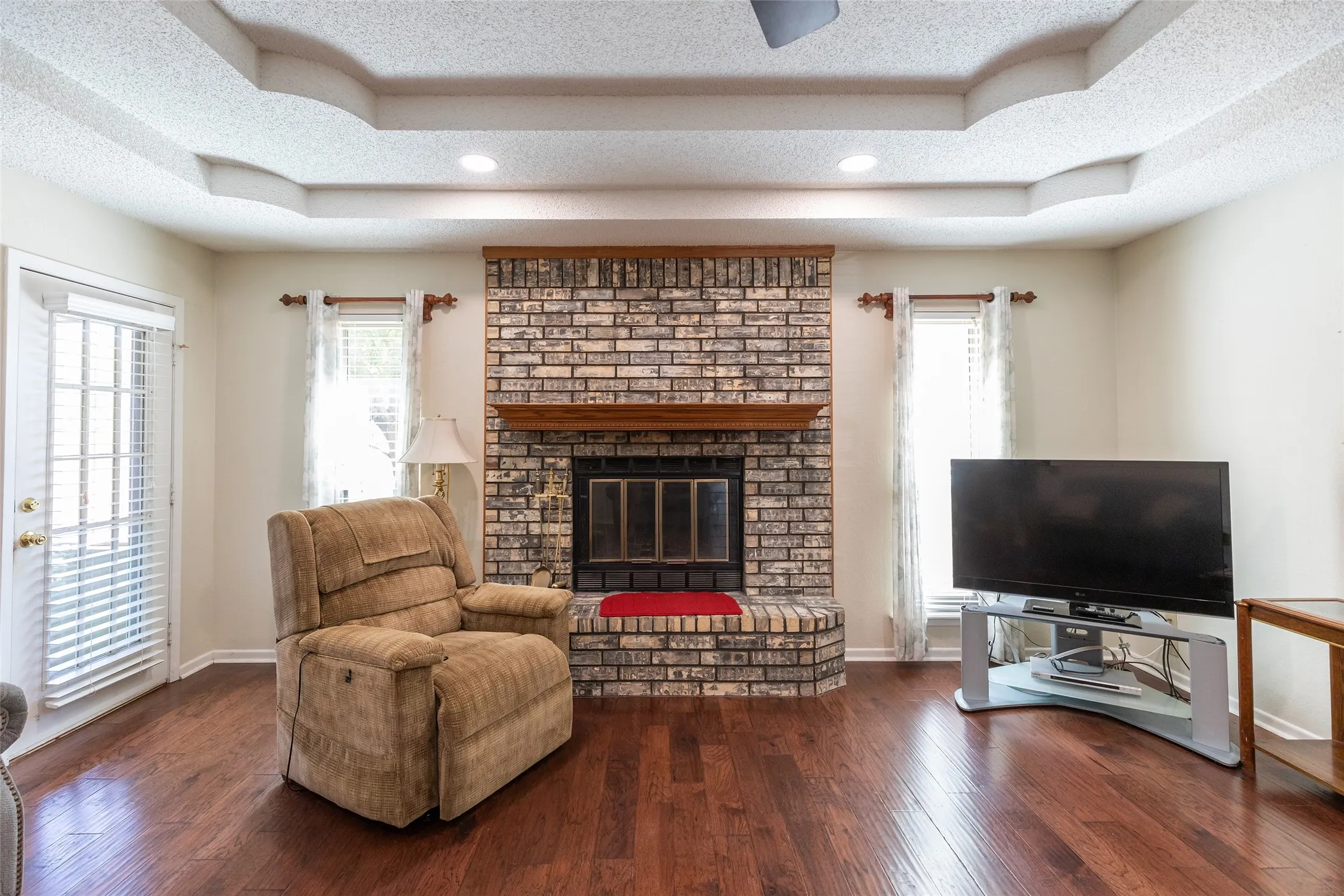 Wood burning fireplace