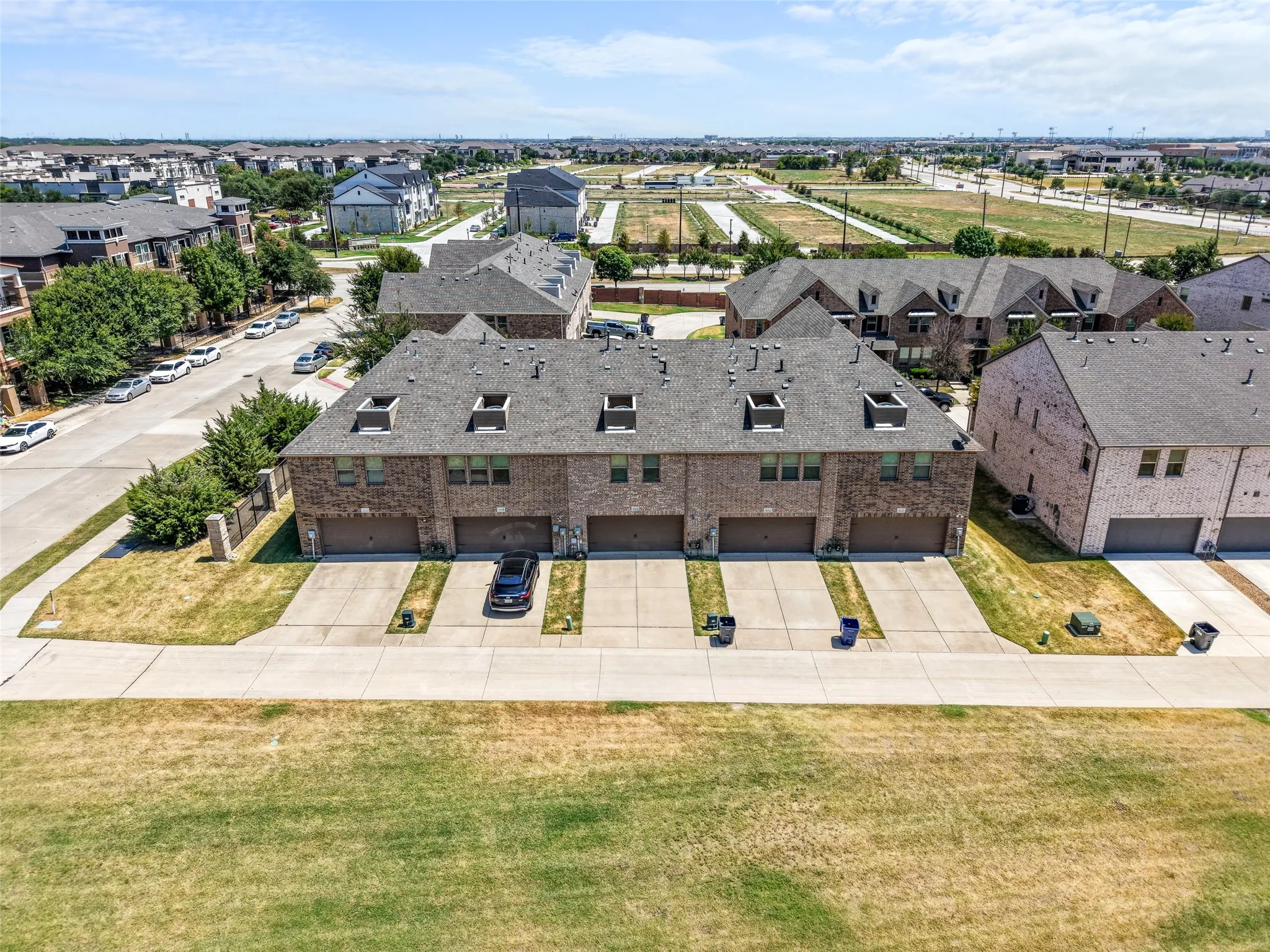 Aerial of Stacy Road Twnhms, McKinney TX.