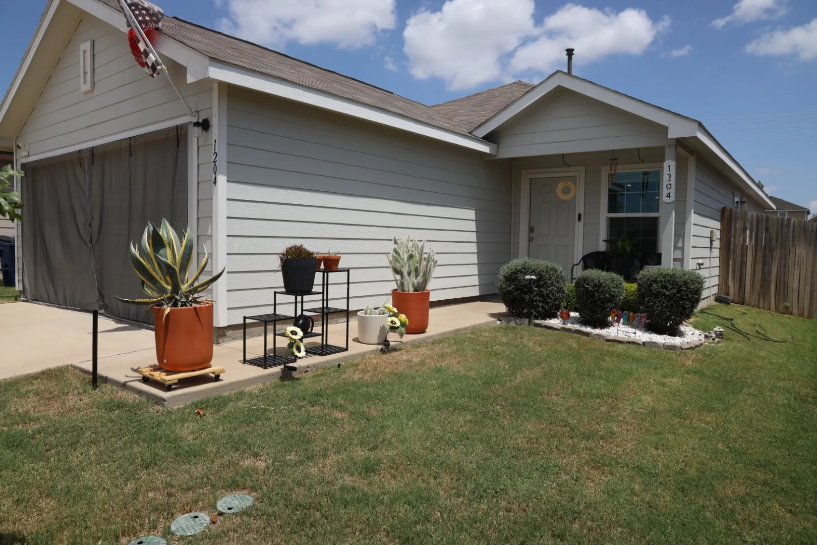 front of home & side walkway